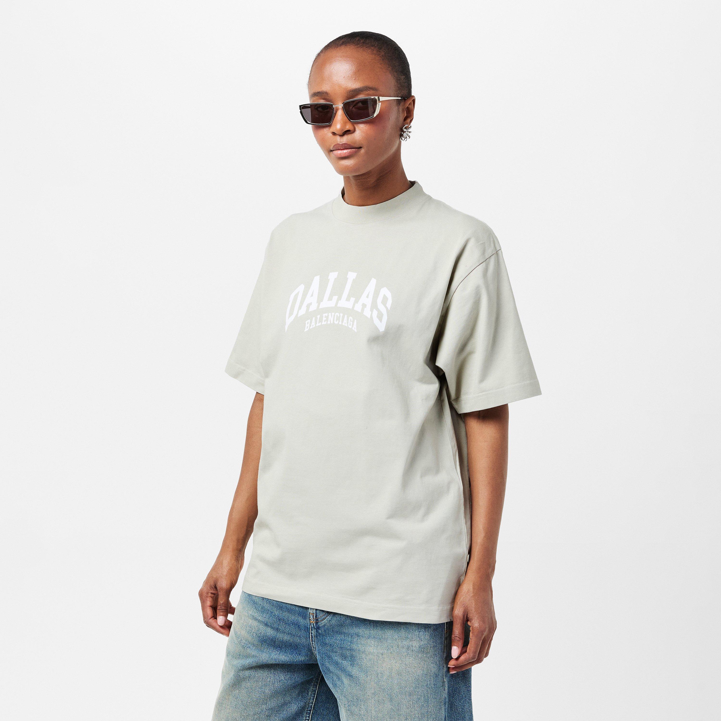 Shell/White - Balenciaga - Women's Regular Fit T-Shirt - 3