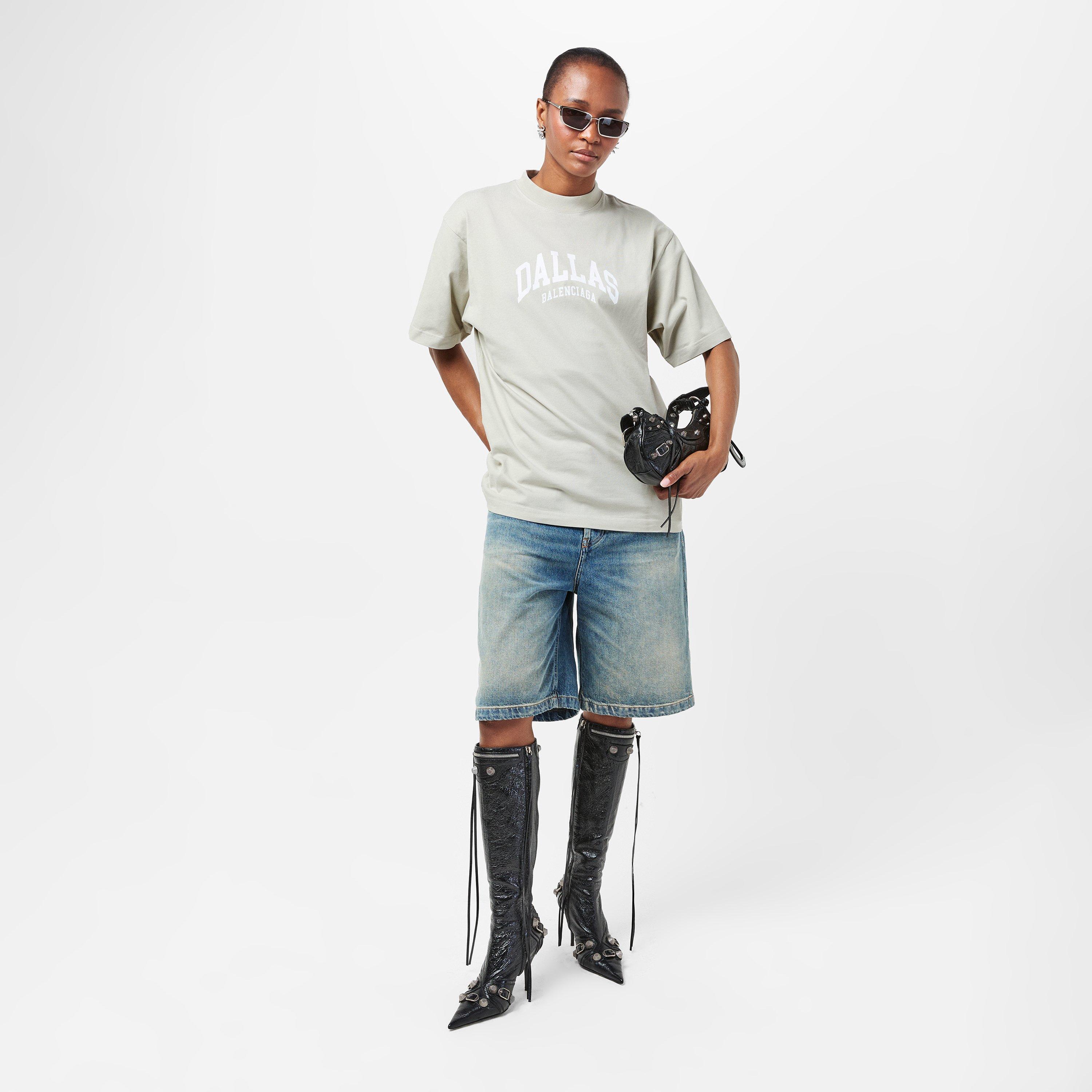 Shell/White - Balenciaga - Women's Regular Fit T-Shirt - 6