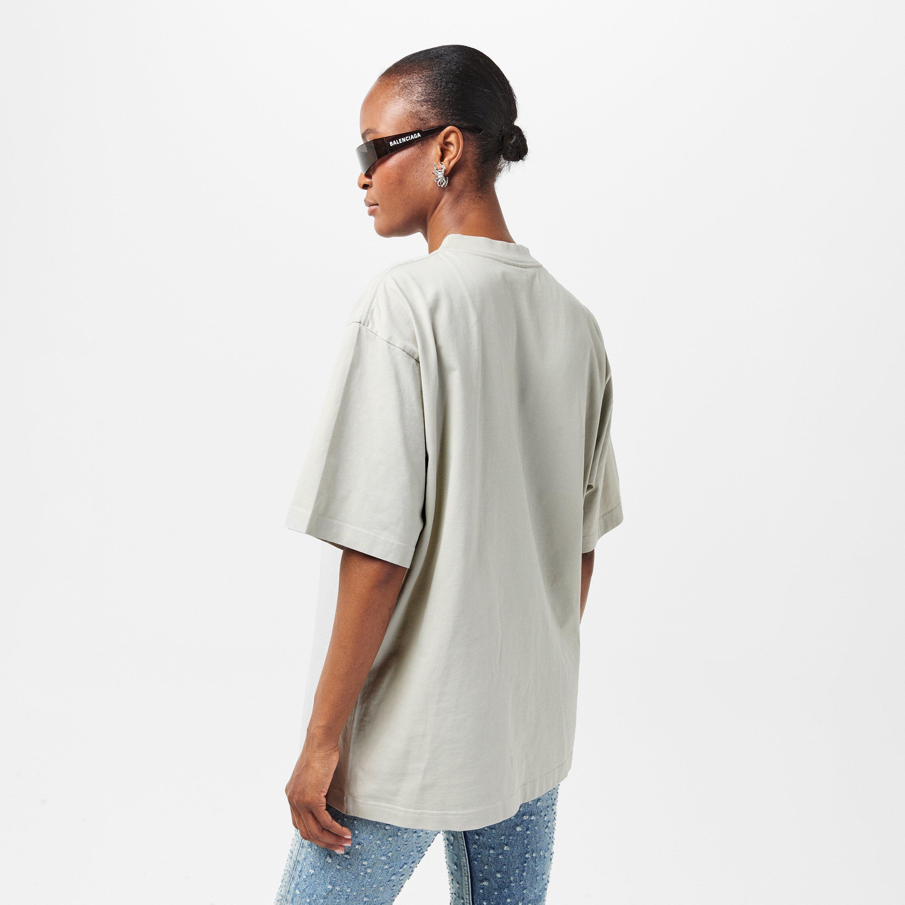 Shell/White - Balenciaga - Women's Regular Fit T-Shirt - 4