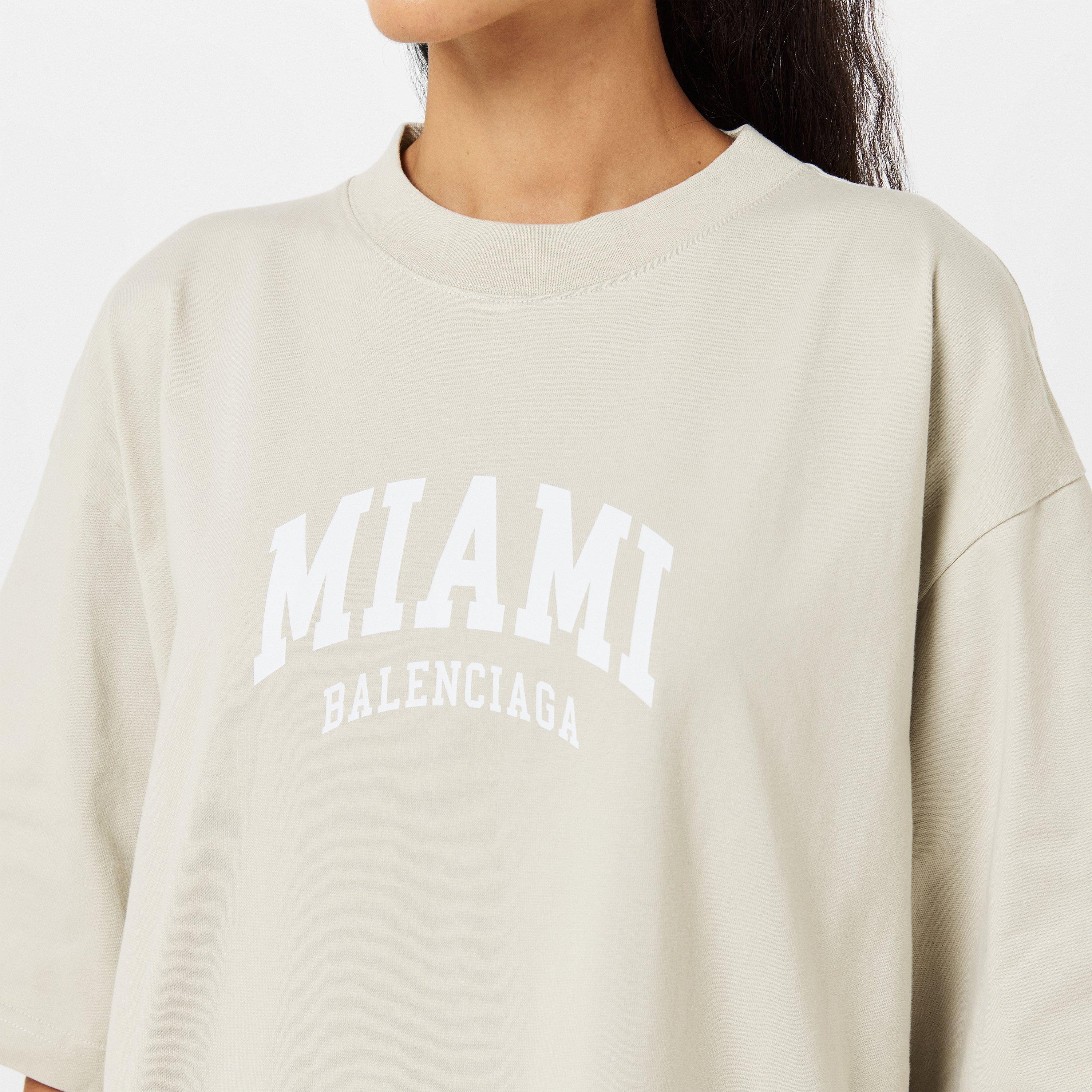 Shell/White - Balenciaga - Women's Regular Fit T-Shirt - 5