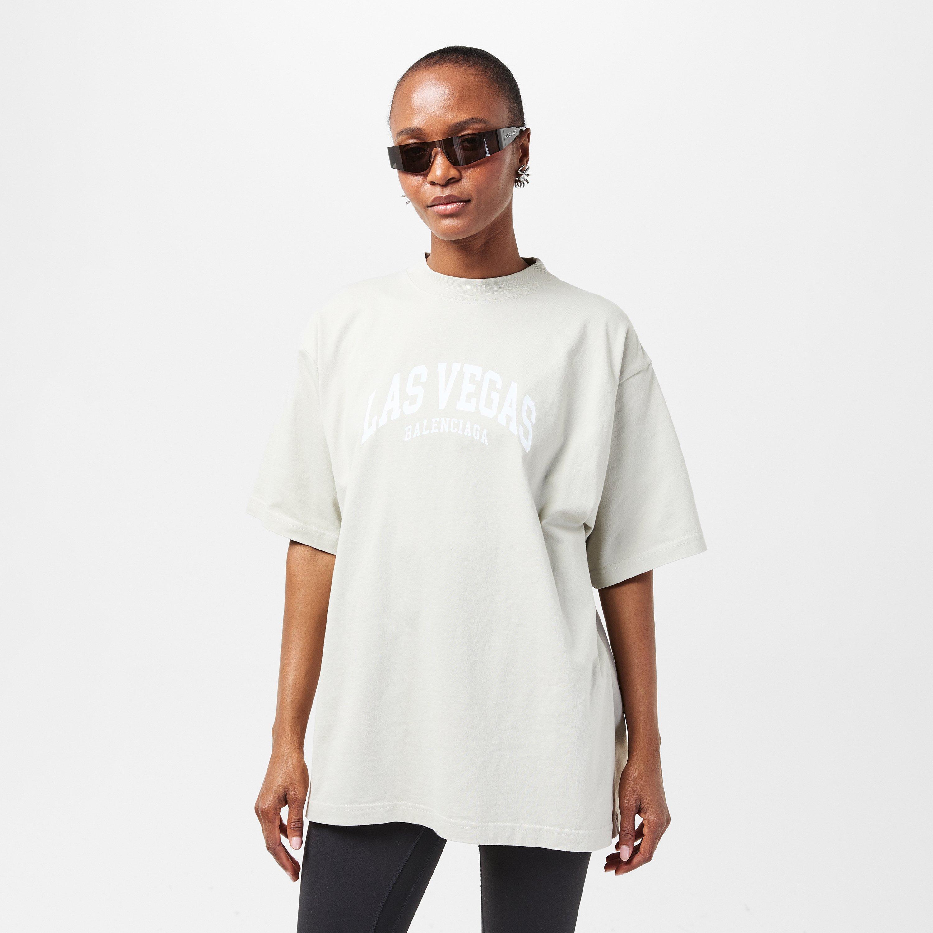 Shell/White - Balenciaga - Women's Regular Fit T-Shirt - 3