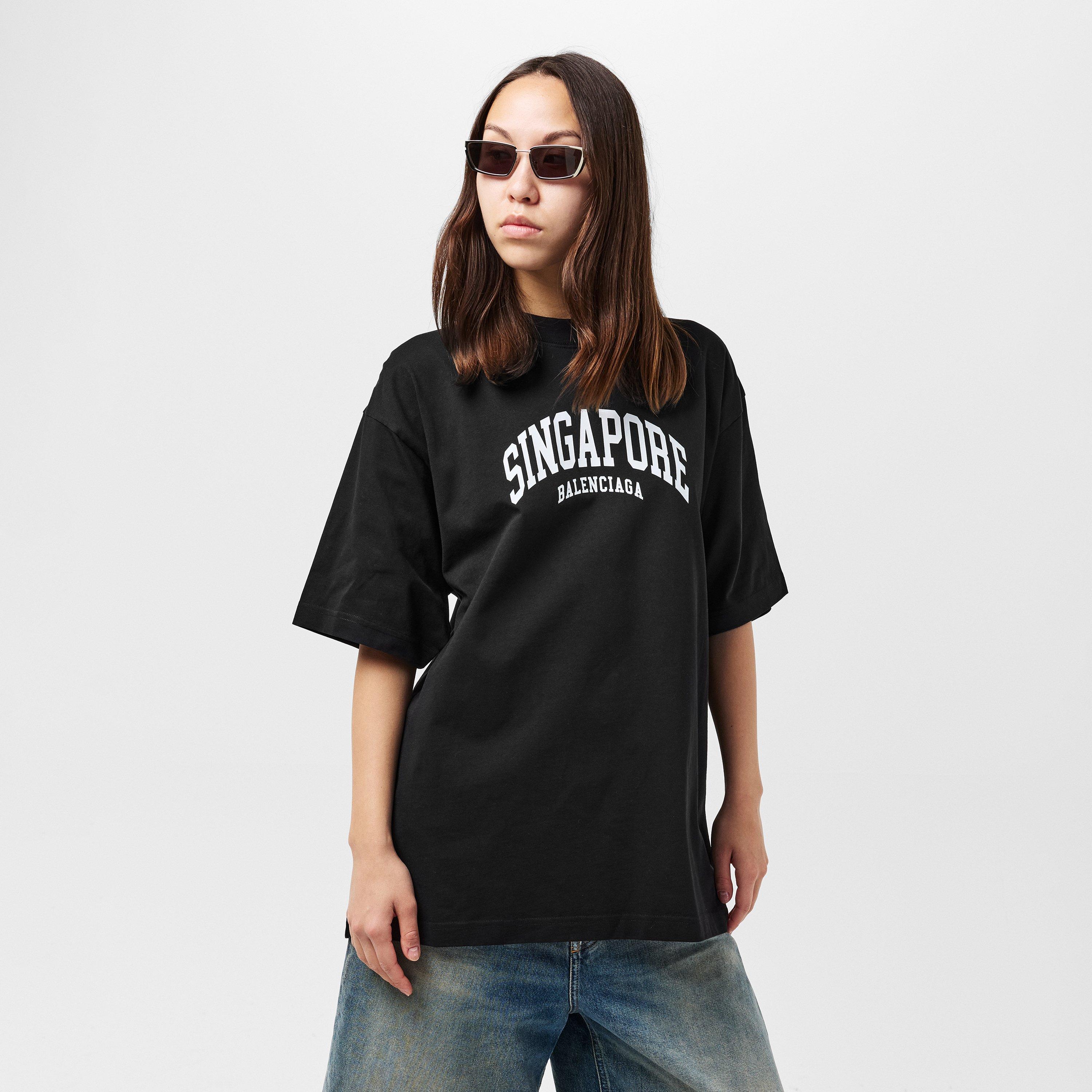 Black/White - Balenciaga - Women's Regular Fit T-Shirt - 3