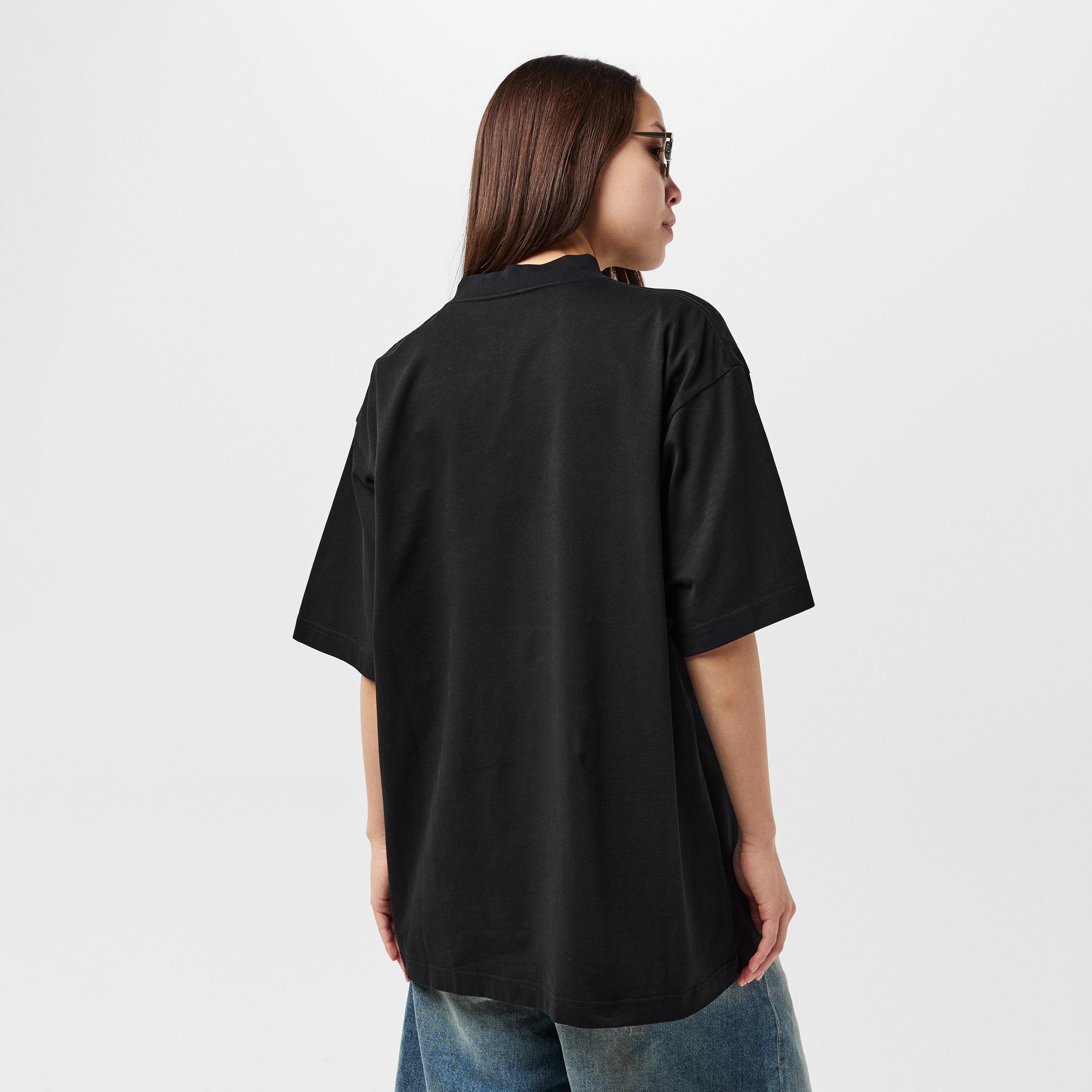 Black/White - Balenciaga - Women's Regular Fit T-Shirt - 4