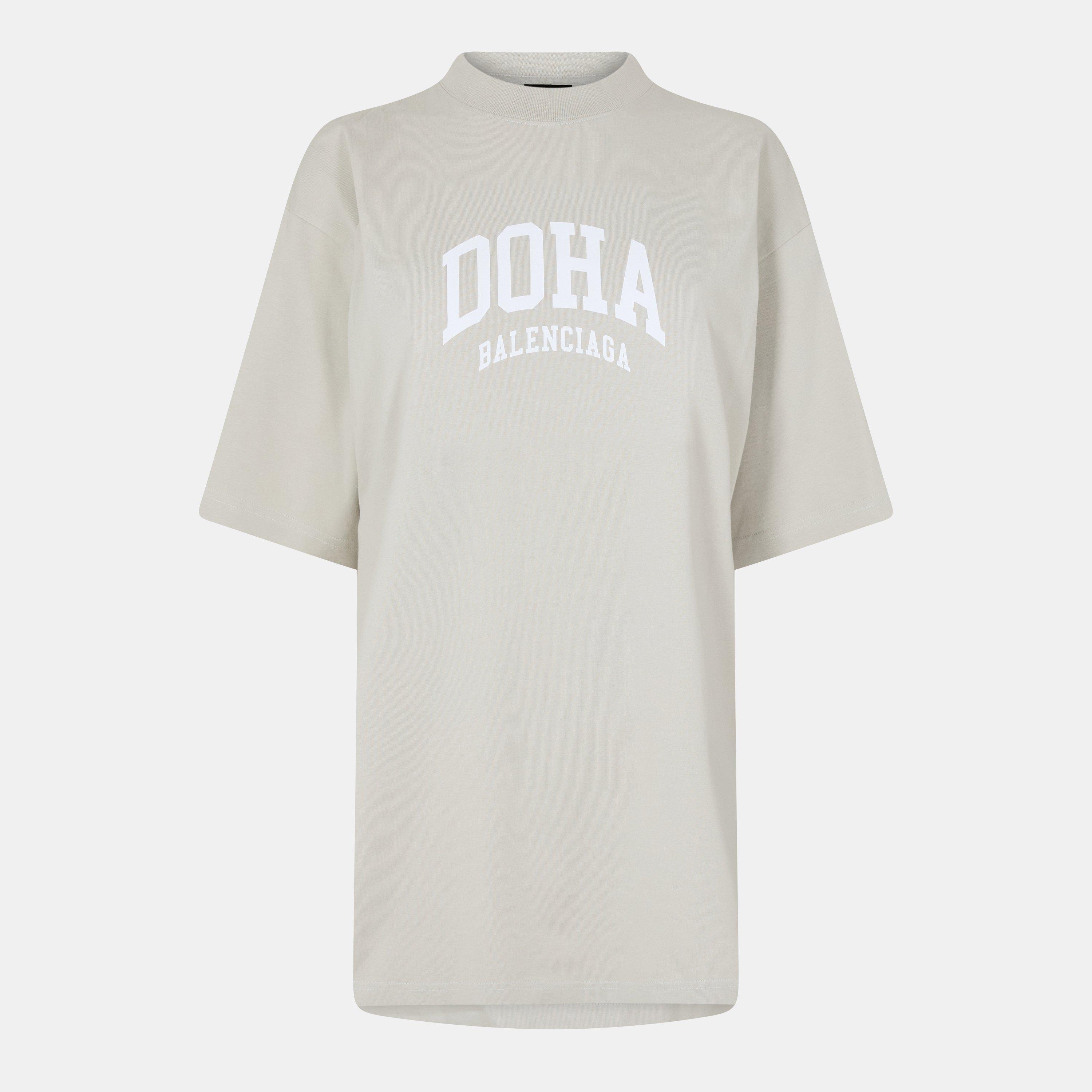 Shell/White - Balenciaga - Women's Regular Fit T-Shirt - 1