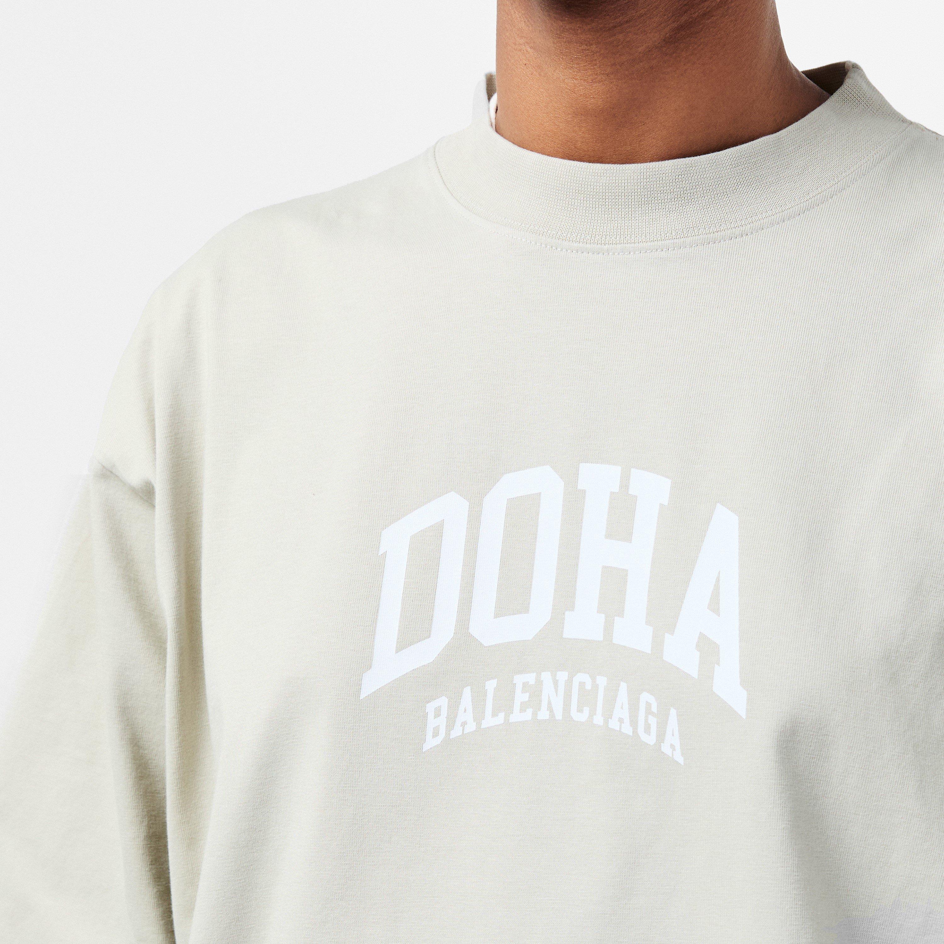 Shell/White - Balenciaga - Women's Regular Fit T-Shirt - 5