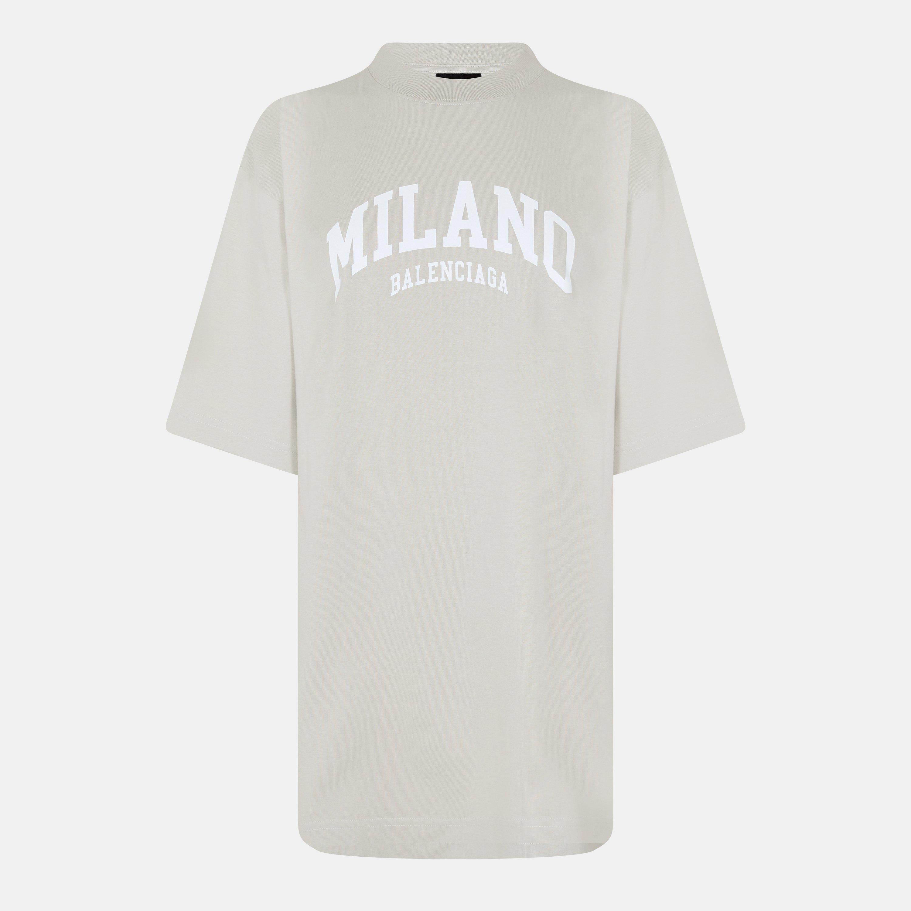 Shell/White - Balenciaga - Women's Regular Fit T-Shirt - 1