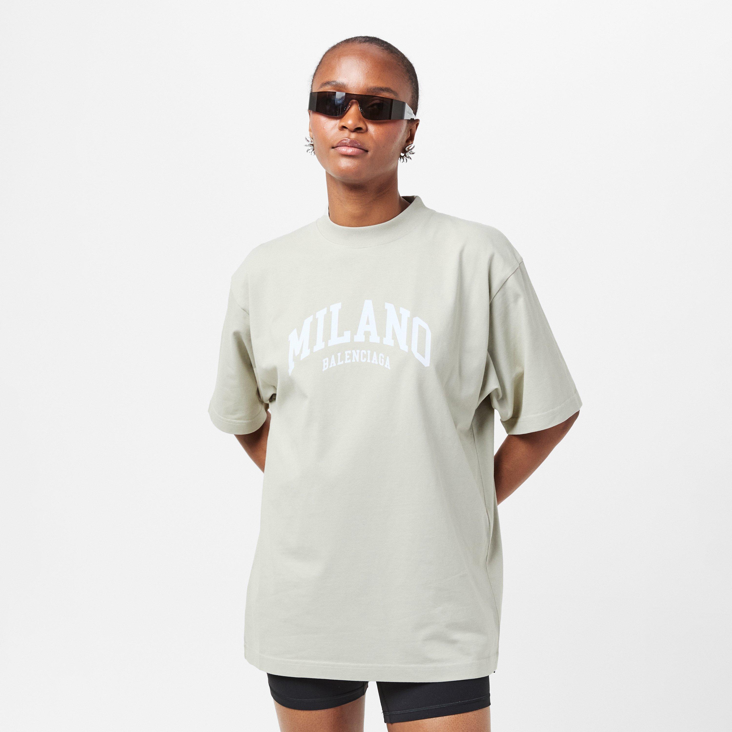 Shell/White - Balenciaga - Women's Regular Fit T-Shirt - 3