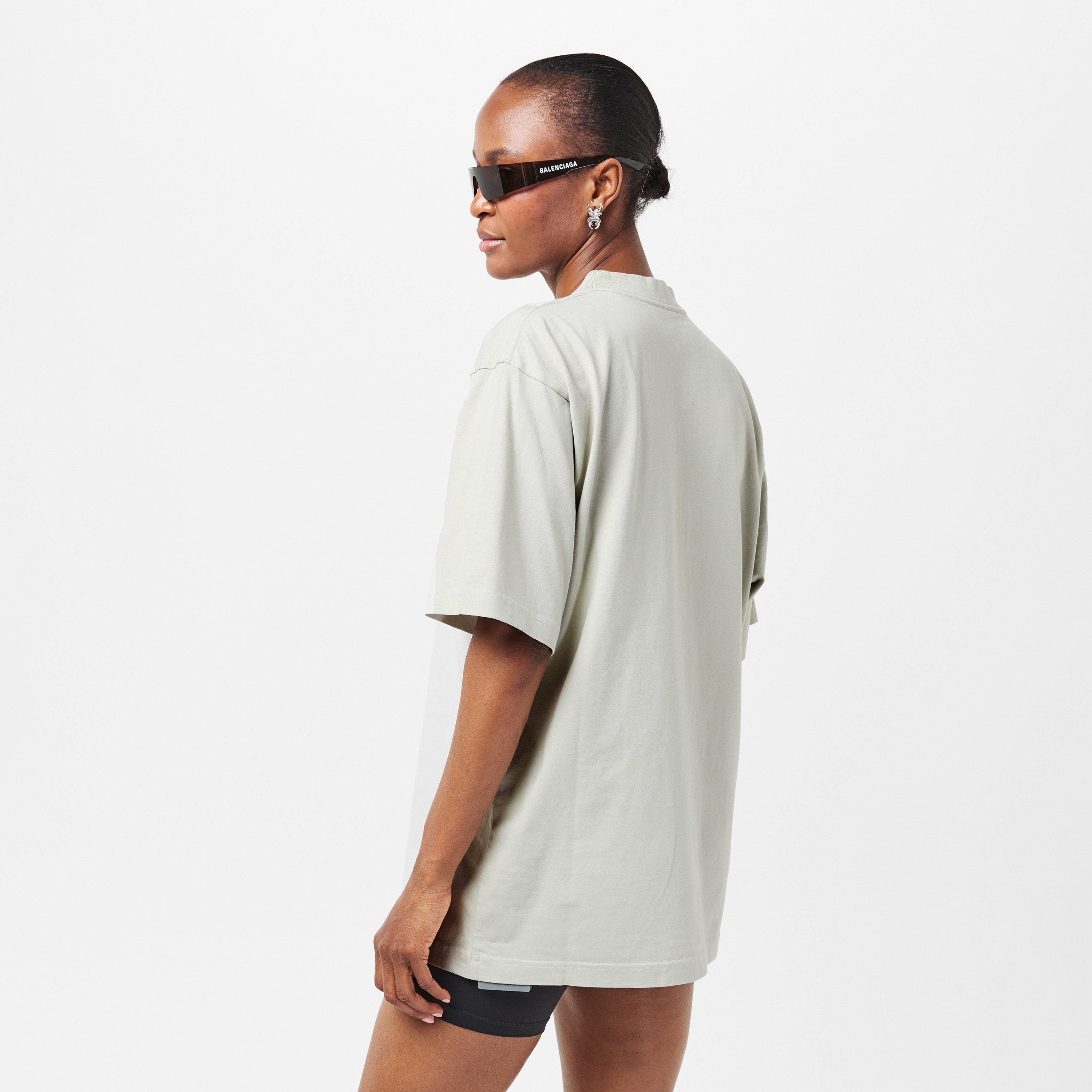 Shell/White - Balenciaga - Women's Regular Fit T-Shirt - 4