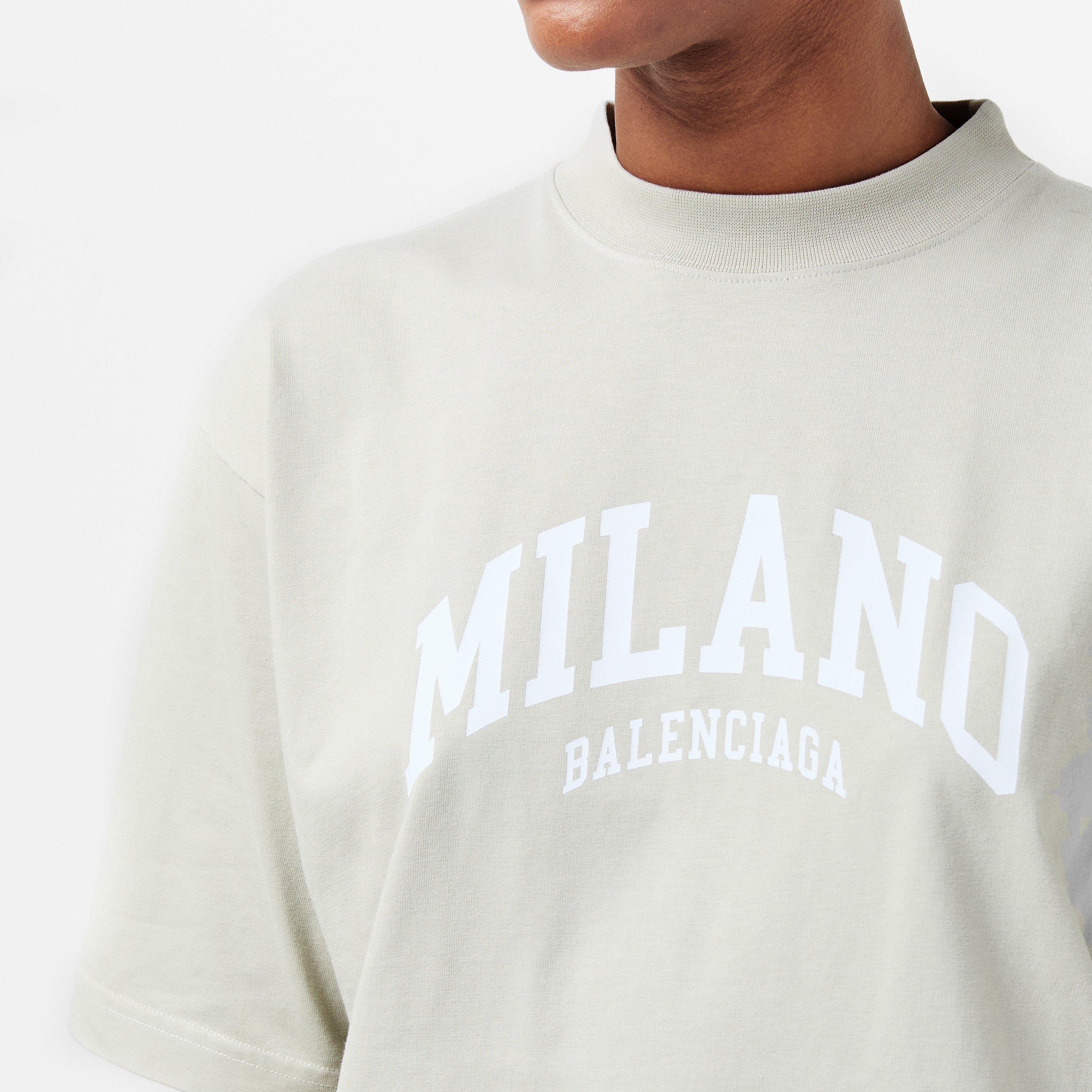 Shell/White - Balenciaga - Women's Regular Fit T-Shirt - 5