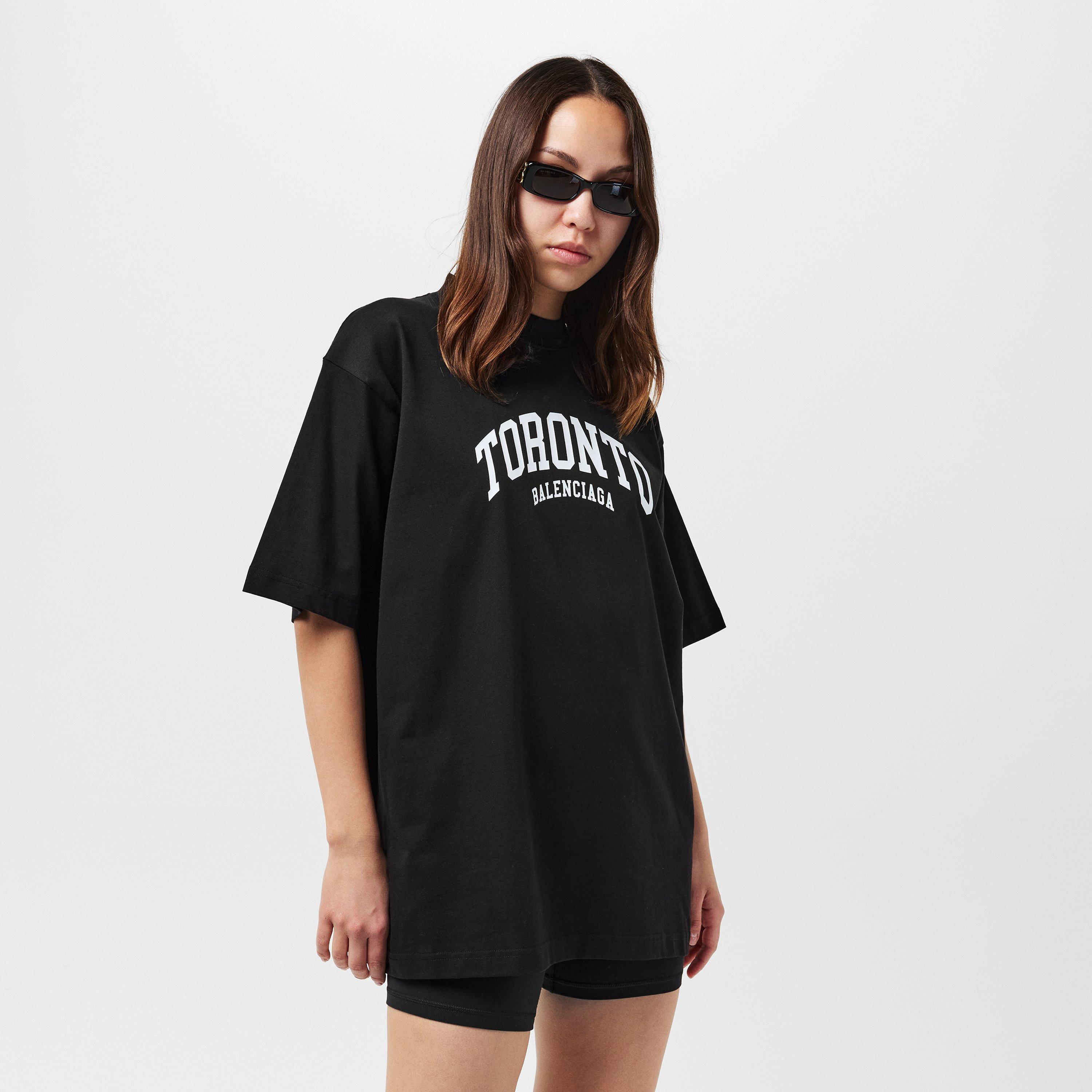 Black/White - Balenciaga - Women's Regular Fit T-Shirt - 3