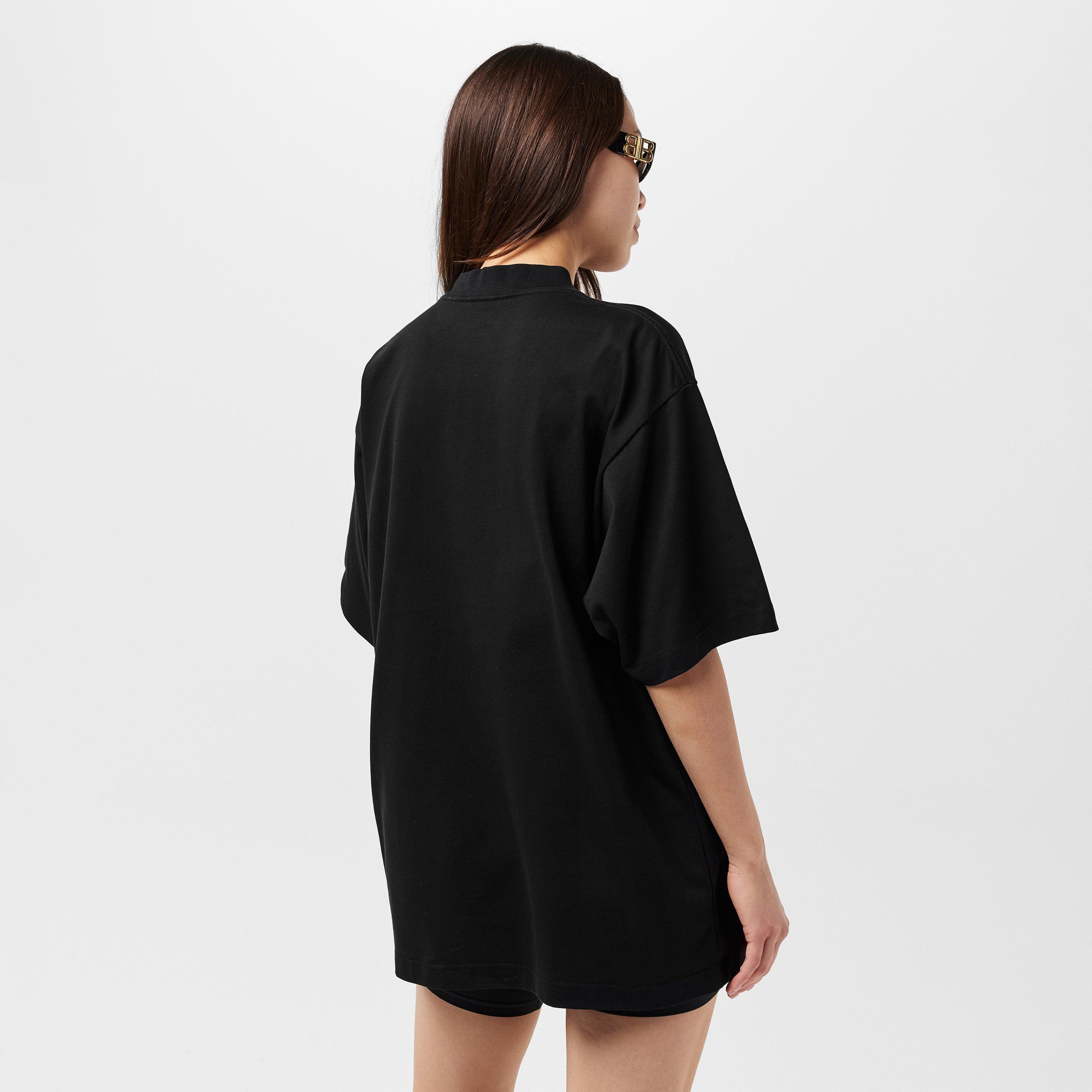 Black/White - Balenciaga - Women's Regular Fit T-Shirt - 4