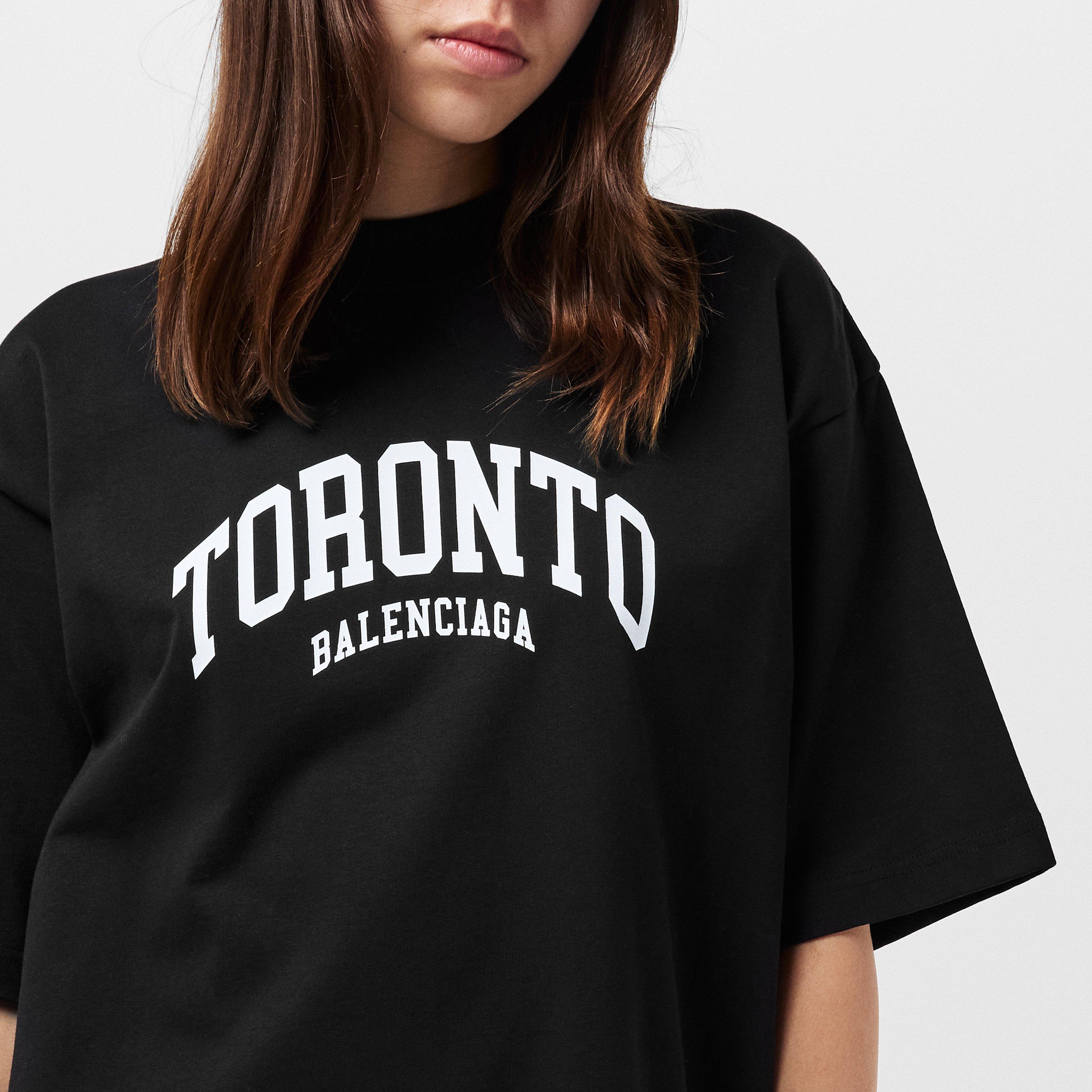 Black/White - Balenciaga - Women's Regular Fit T-Shirt - 5