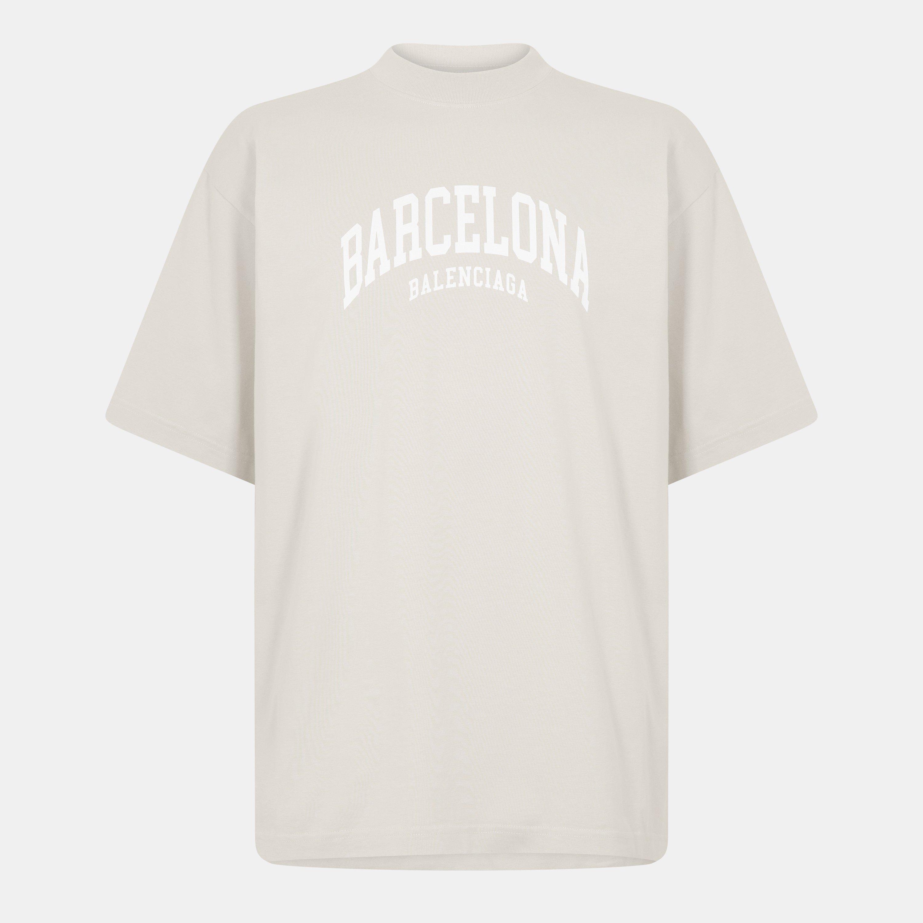 Shell/White - Balenciaga - Women's Regular Fit T-Shirt - 1