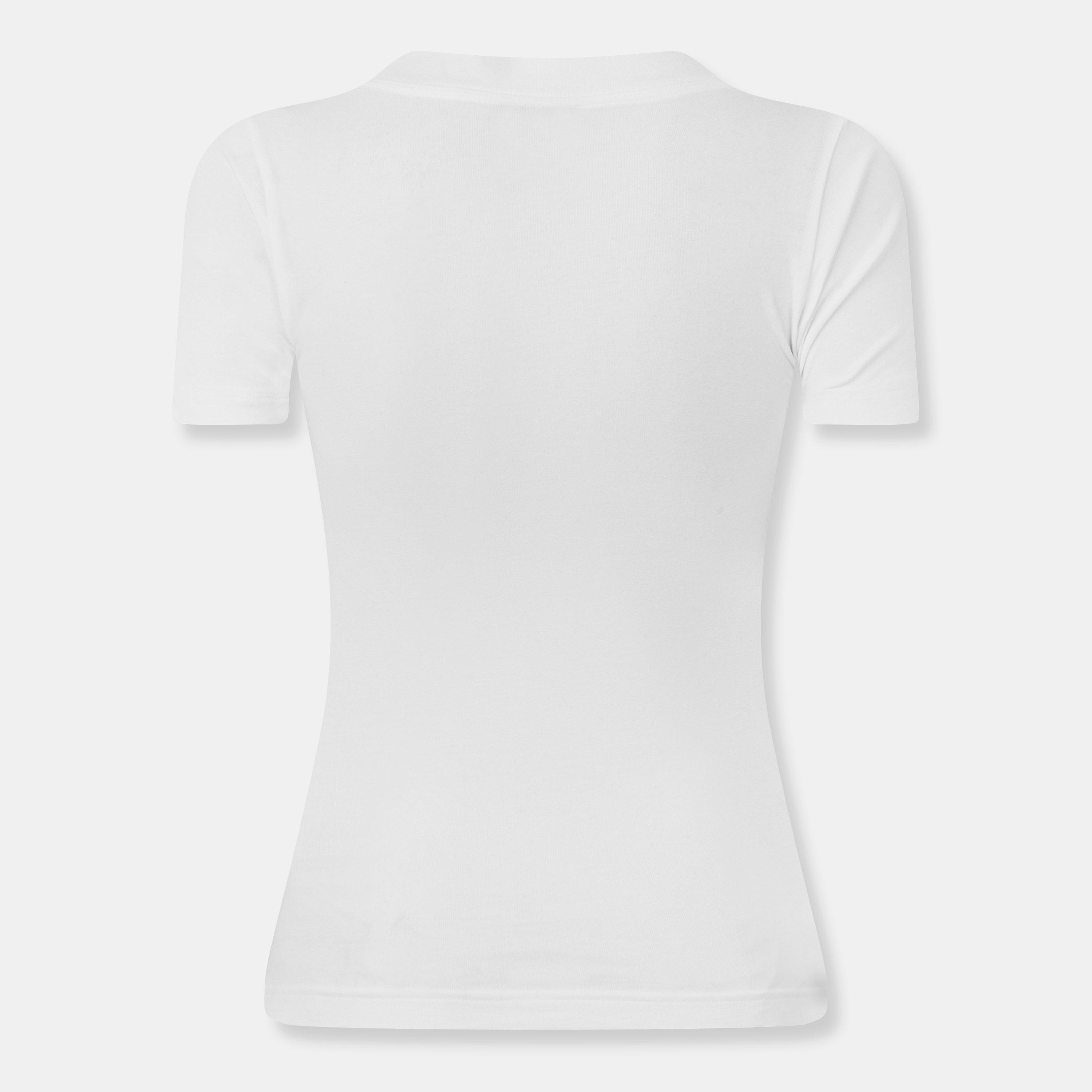 White/Black - Balenciaga - Women's Regular Fit T-Shirt - 2