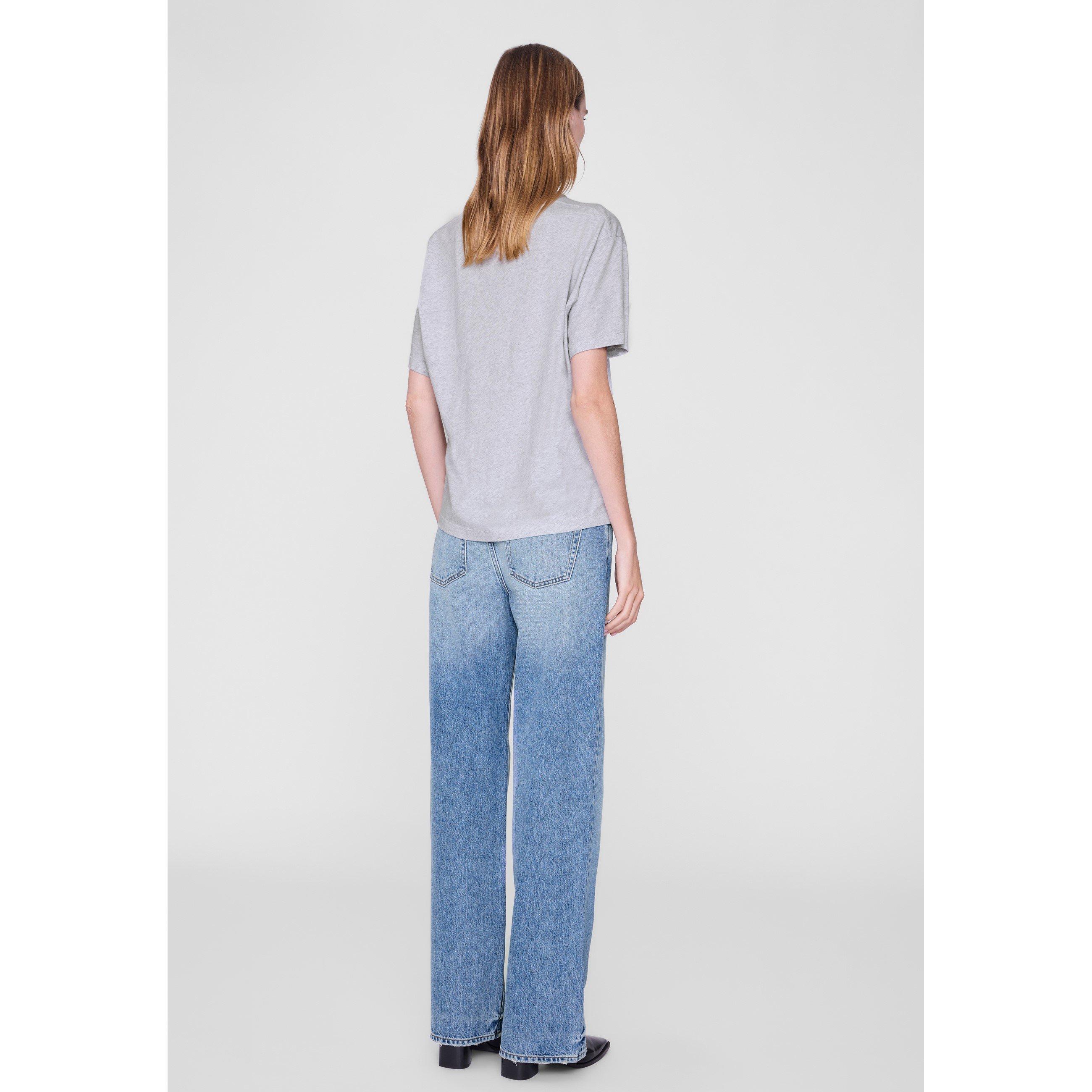 GREY - Anine Bing - Women's Cade Cotton Crew-Neck Short-Sleeve Oversized-Fit T-Shirt - 3