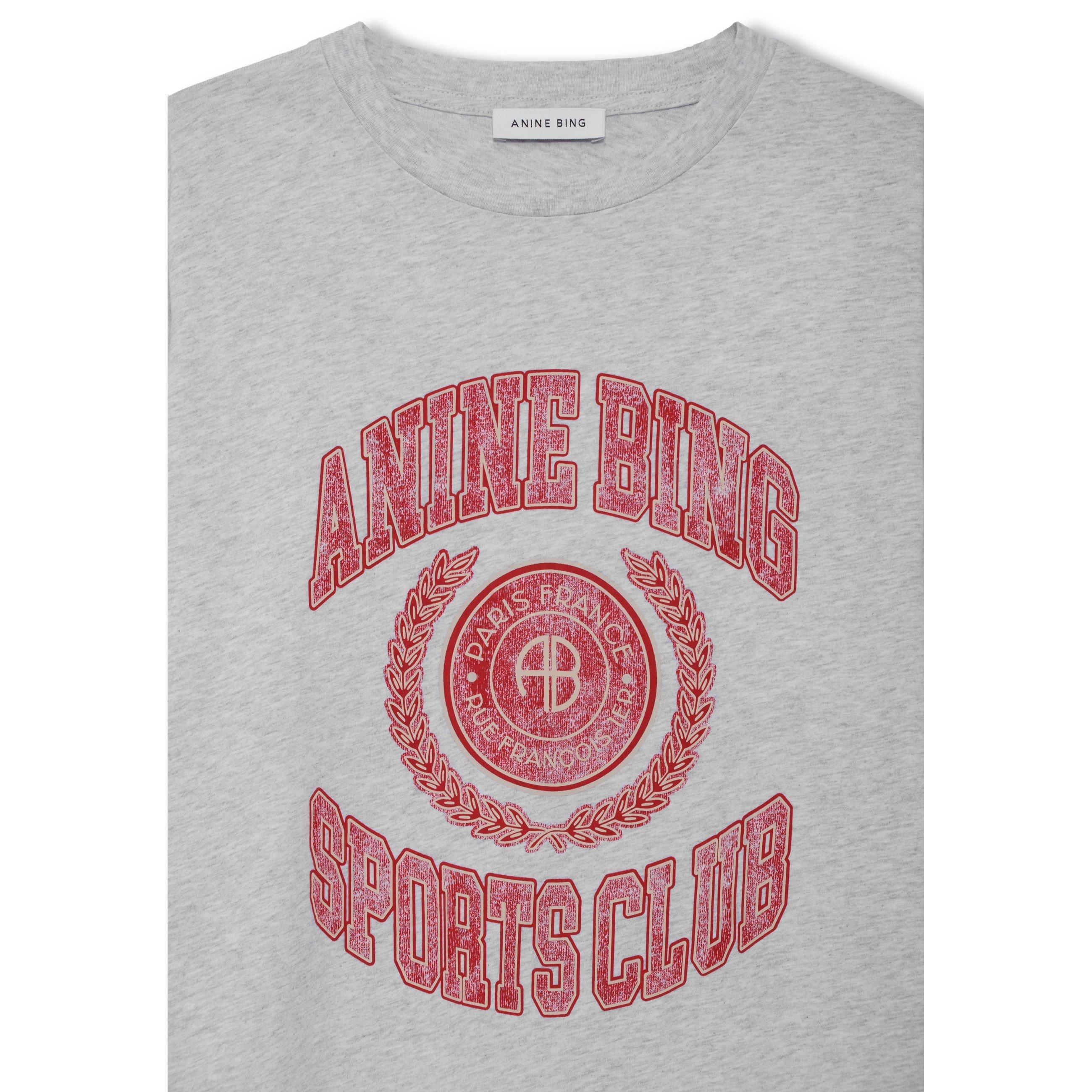 GREY - Anine Bing - Women's Cade Cotton Crew-Neck Short-Sleeve Oversized-Fit T-Shirt - 4