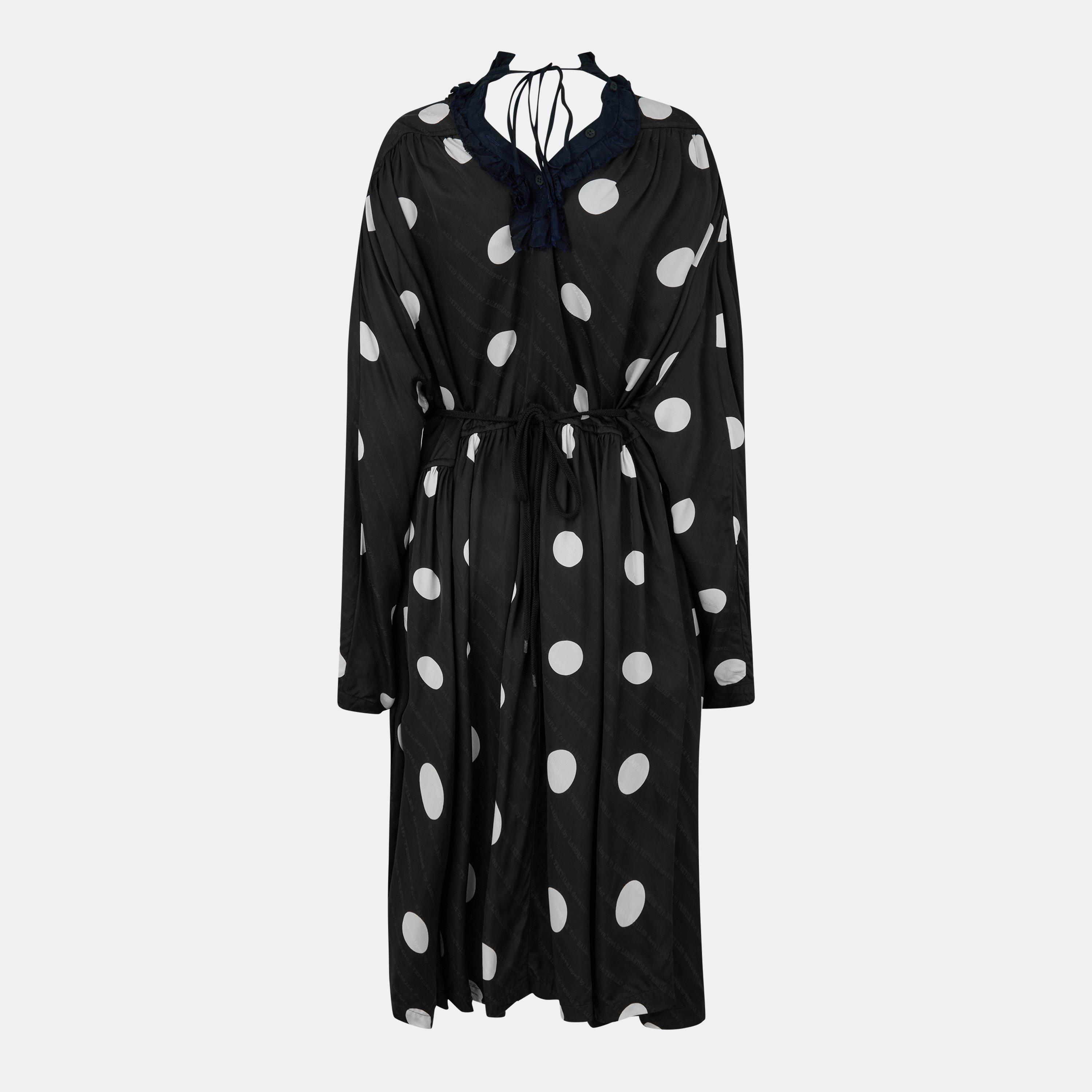 Black/White - Balenciaga - Women's Wrap Dress - 2