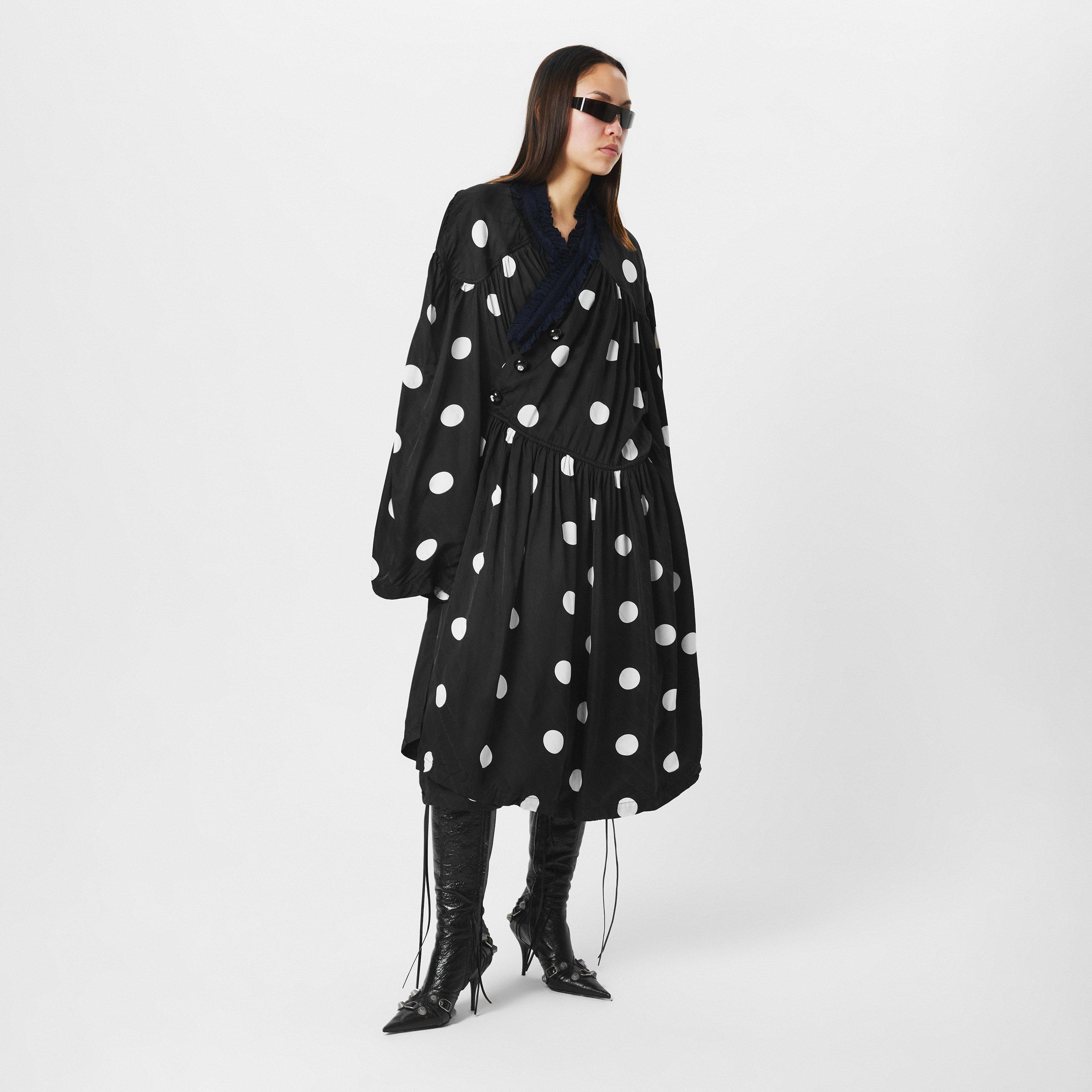 Black/White - Balenciaga - Women's Wrap Dress - 6