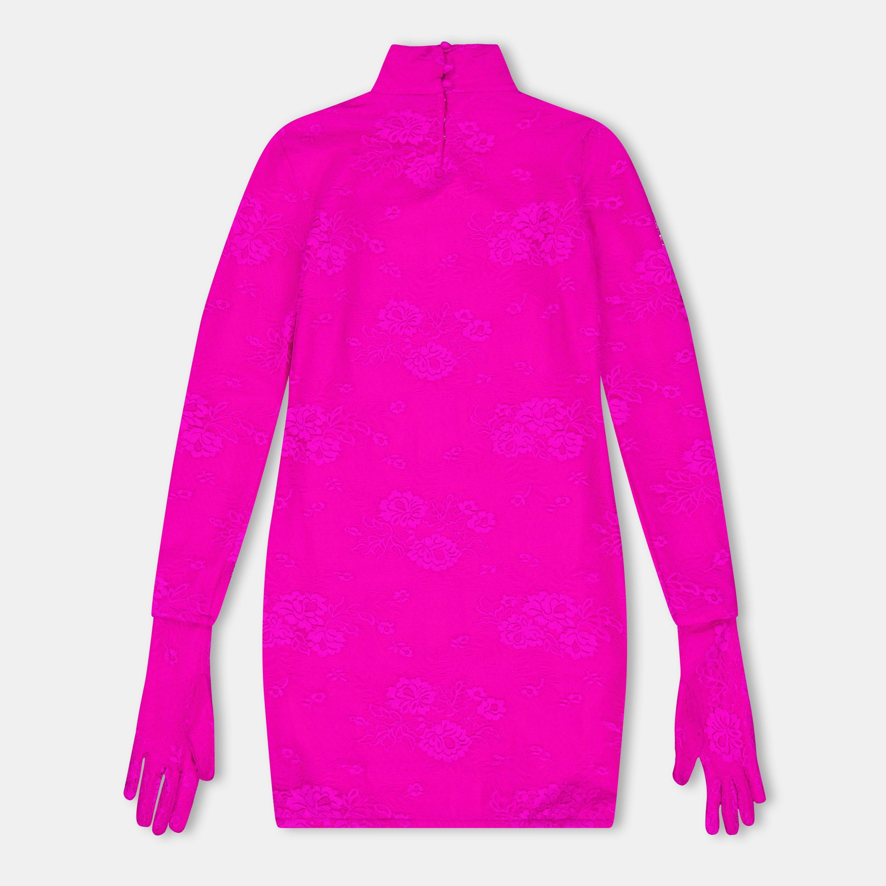 Lipstick Pink - Balenciaga - Women's Wrap Dress - 2