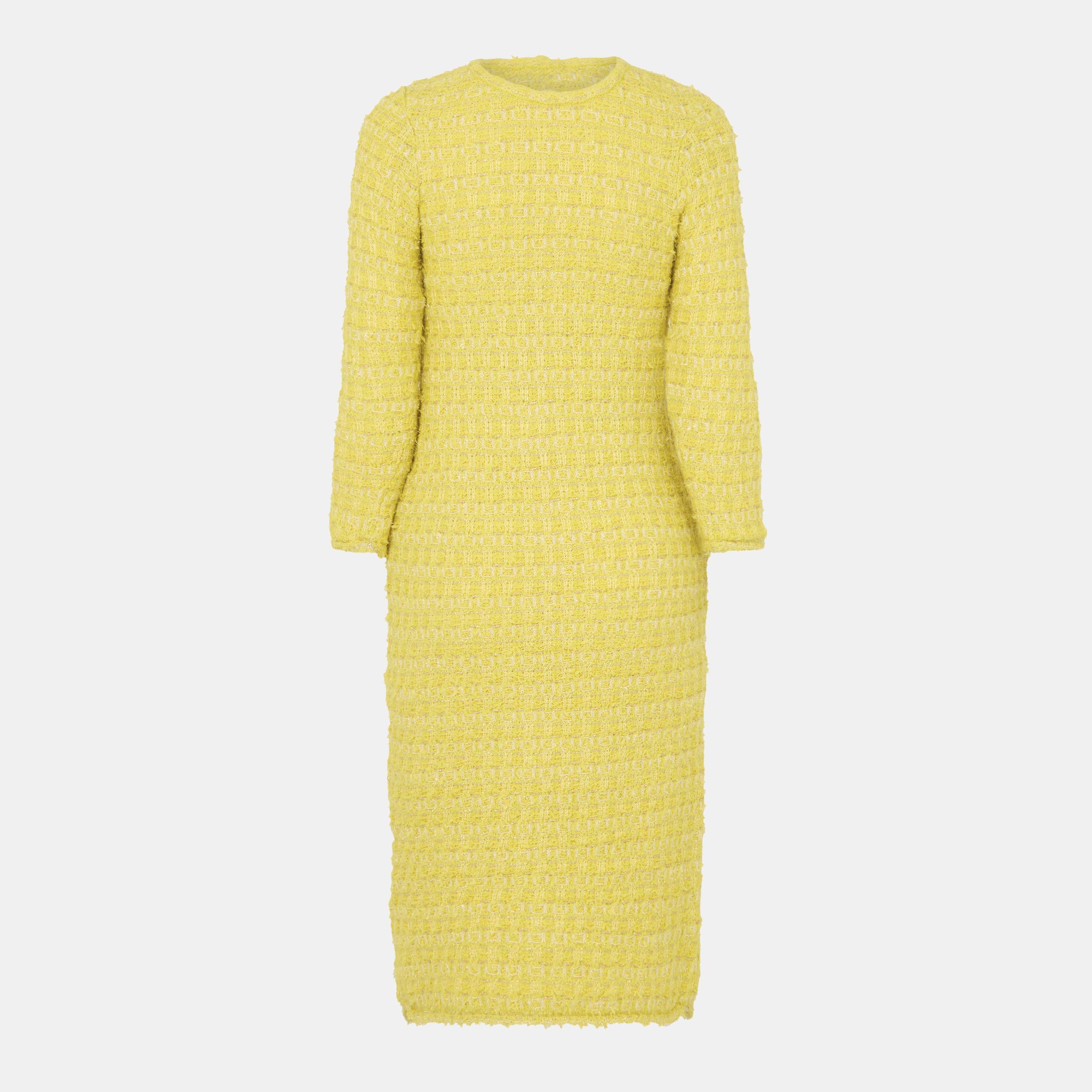 Yellow - Balenciaga - Women's Bodycon Dress, Bodycon Style - 2