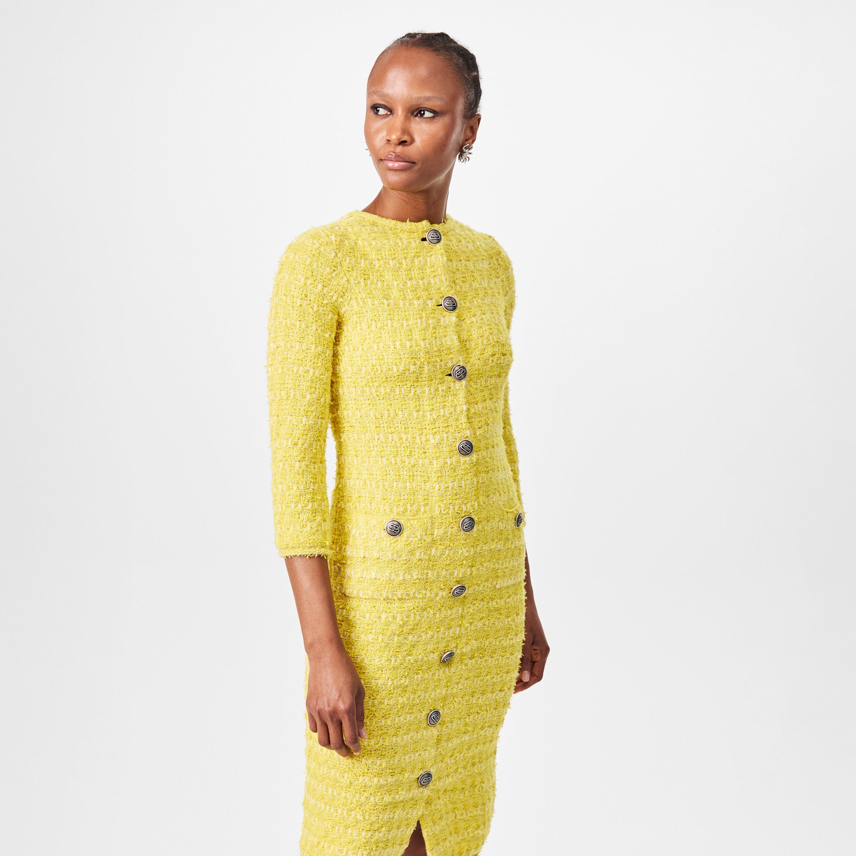 Yellow - Balenciaga - Women's Bodycon Dress, Bodycon Style - 3
