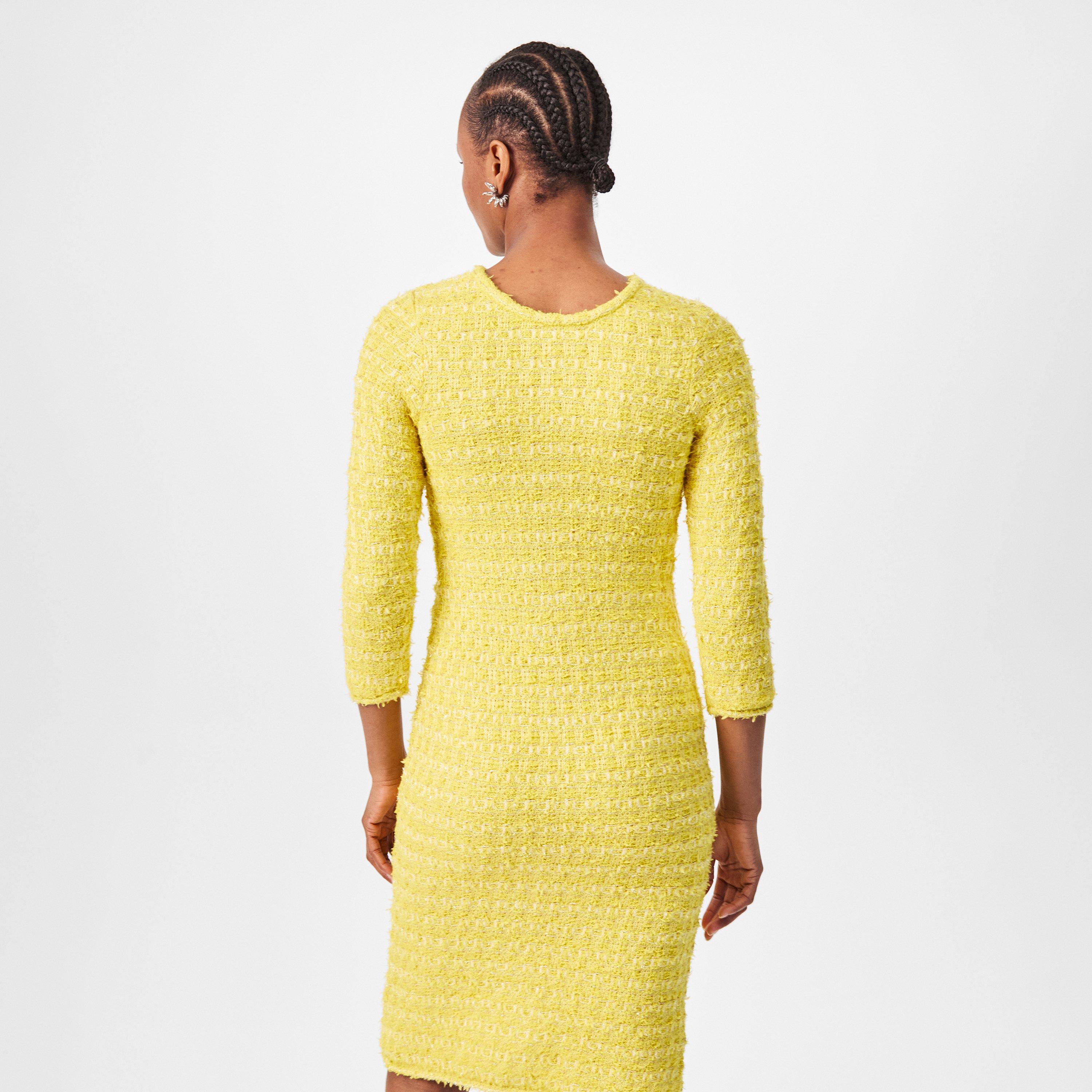 Yellow - Balenciaga - Women's Bodycon Dress, Bodycon Style - 4