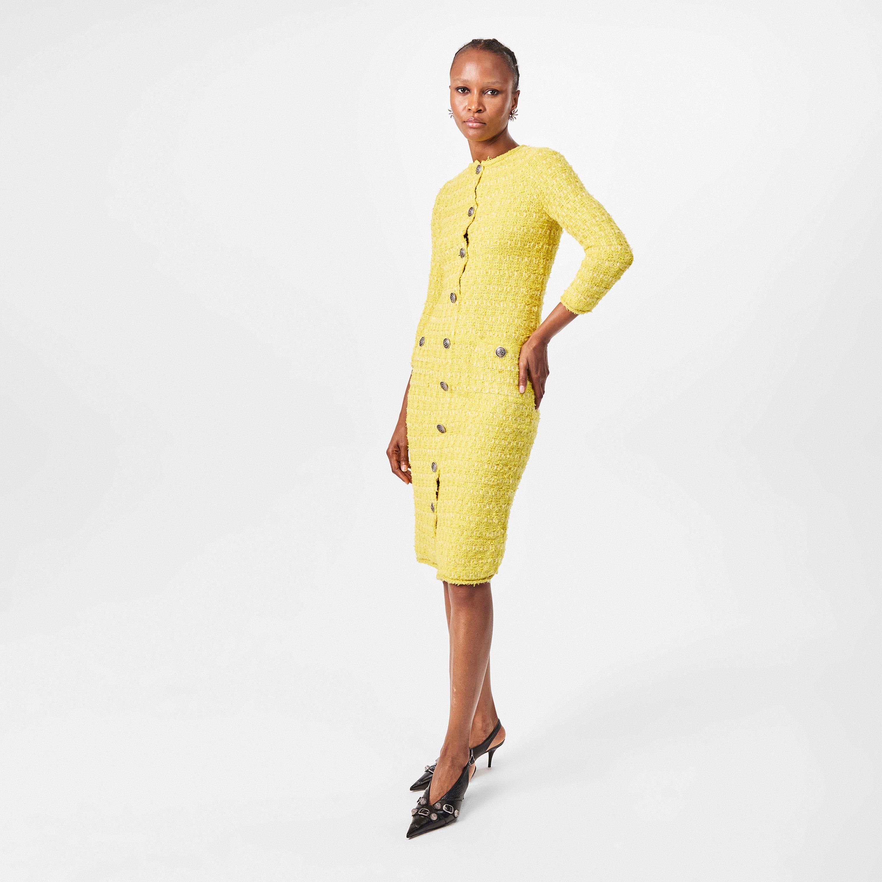 Yellow - Balenciaga - Women's Bodycon Dress, Bodycon Style - 6