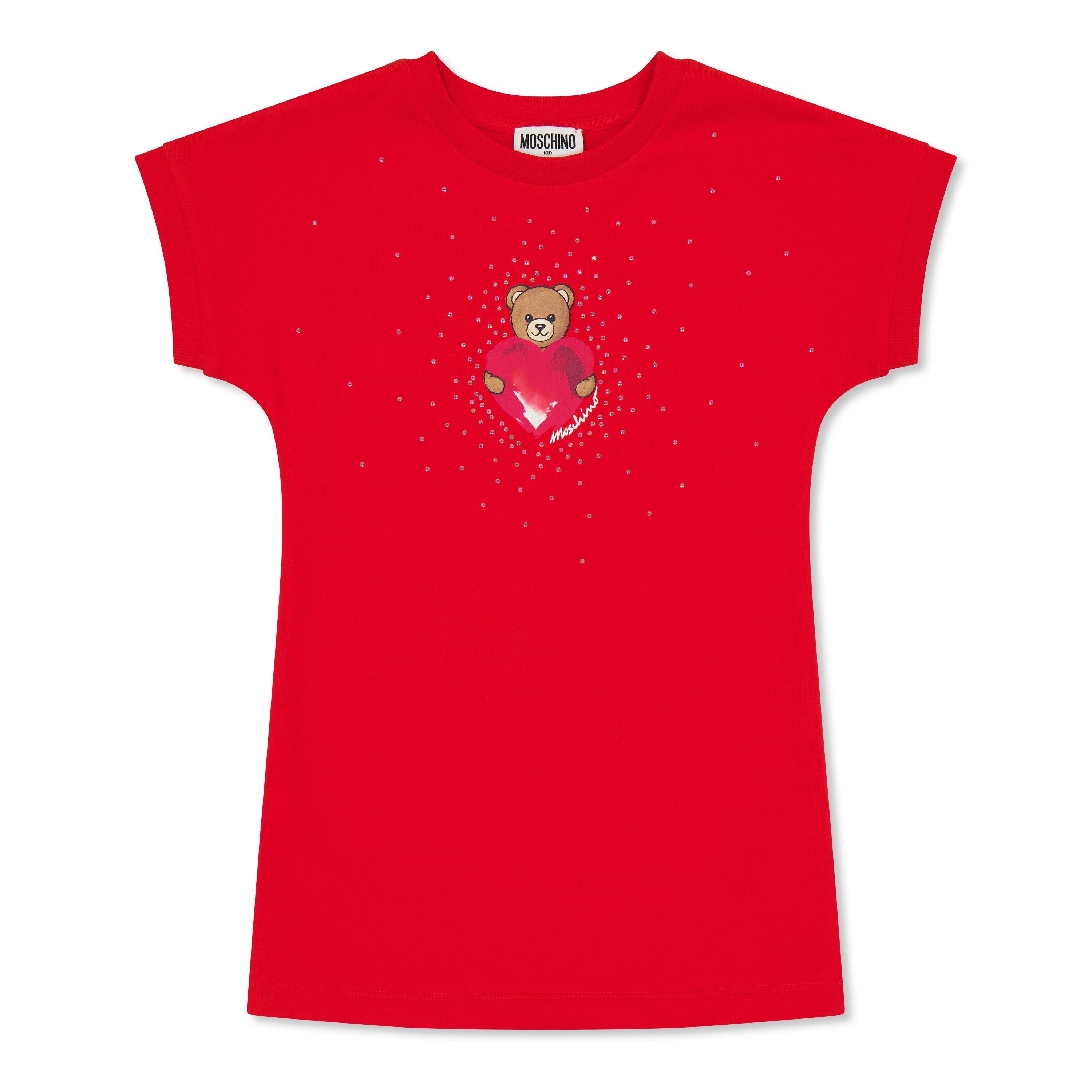 Poppy Red 50109 - Moschino - Kids' Logo T-Shirt Dress - 1