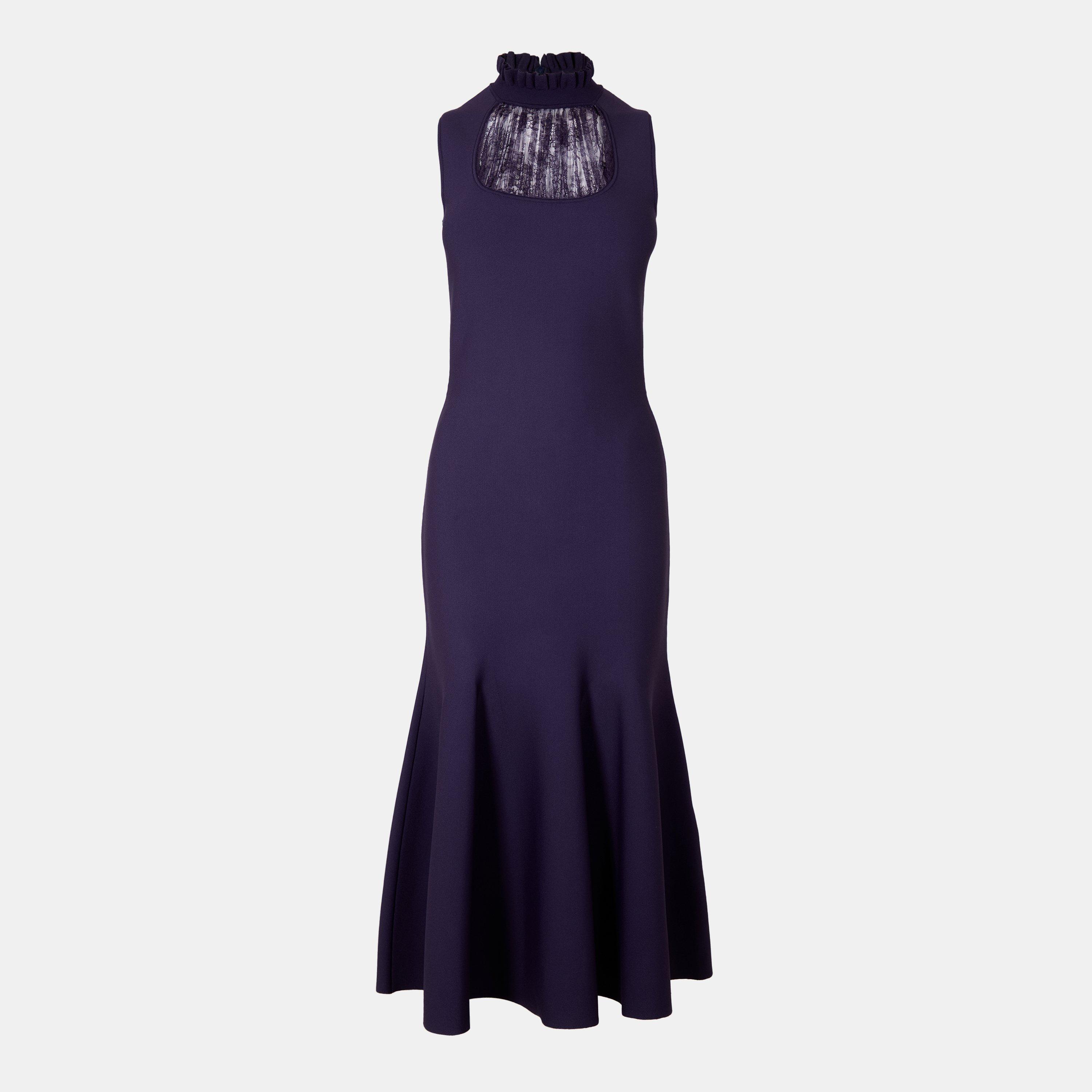 Violet - Alexander McQueen - Women's Lace Midi A Line Dress - 1