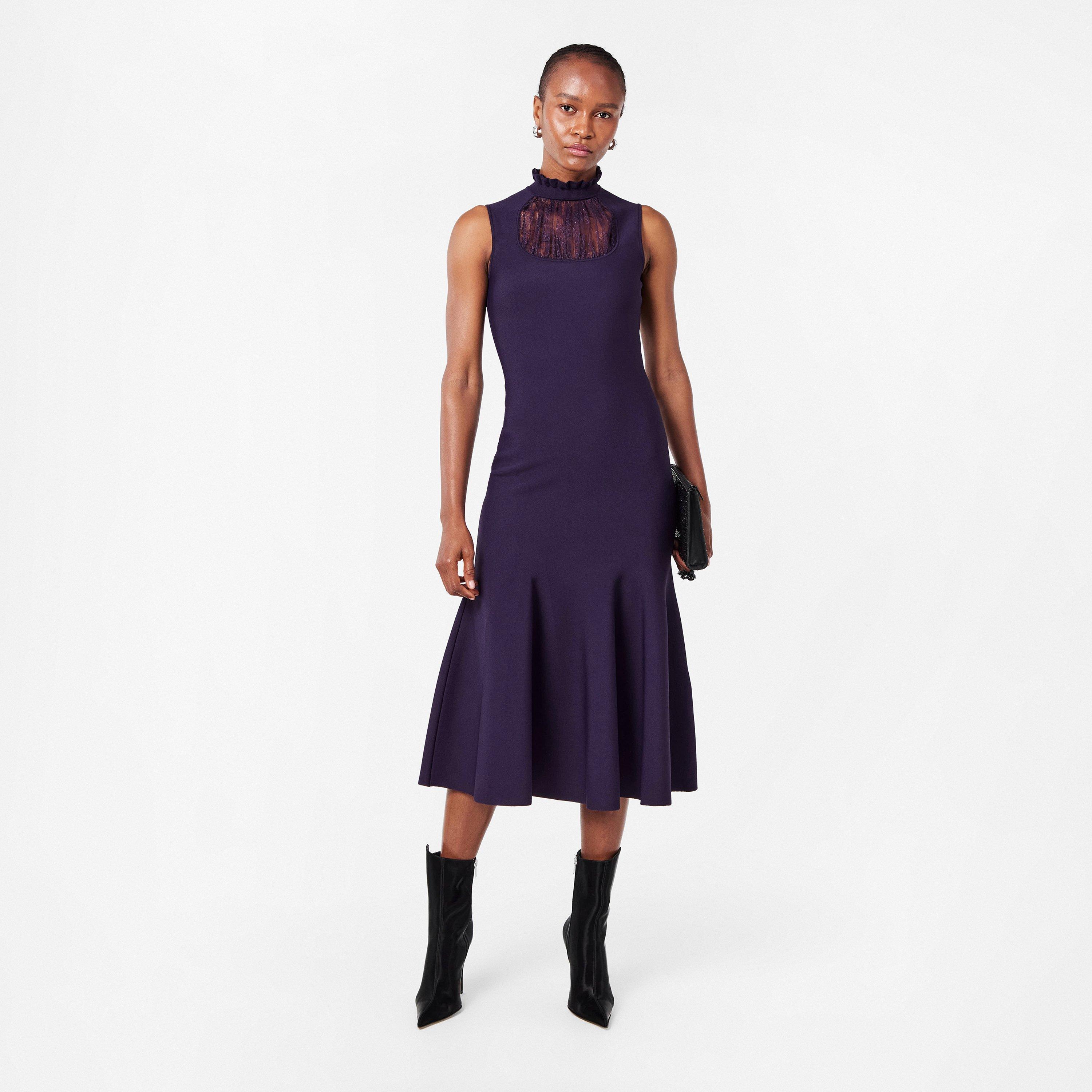 Violet - Alexander McQueen - Women's Alex Lace Midi A-Line Dress - 6