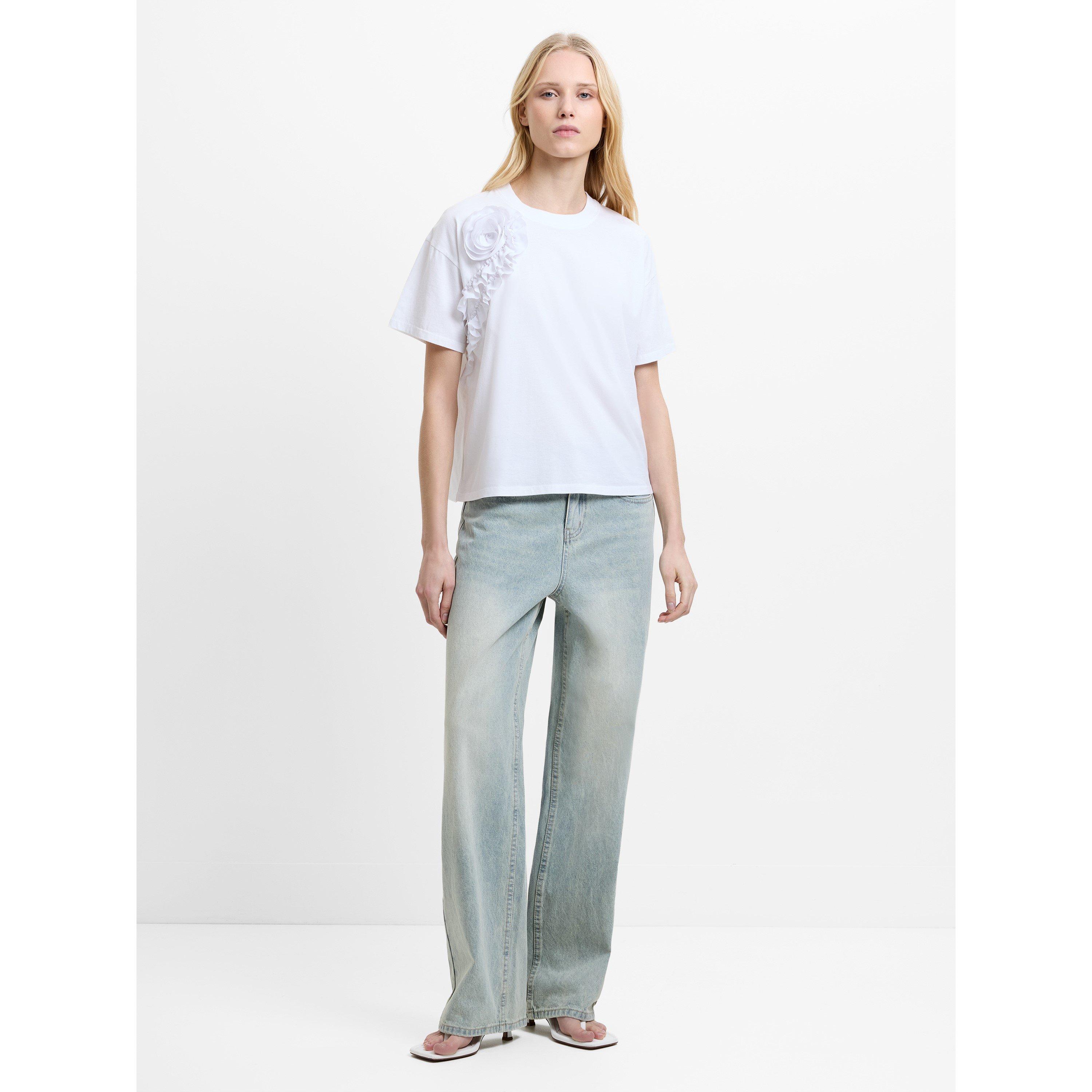 French Connection Women's T-Shirt - Linen White - 12 (M)