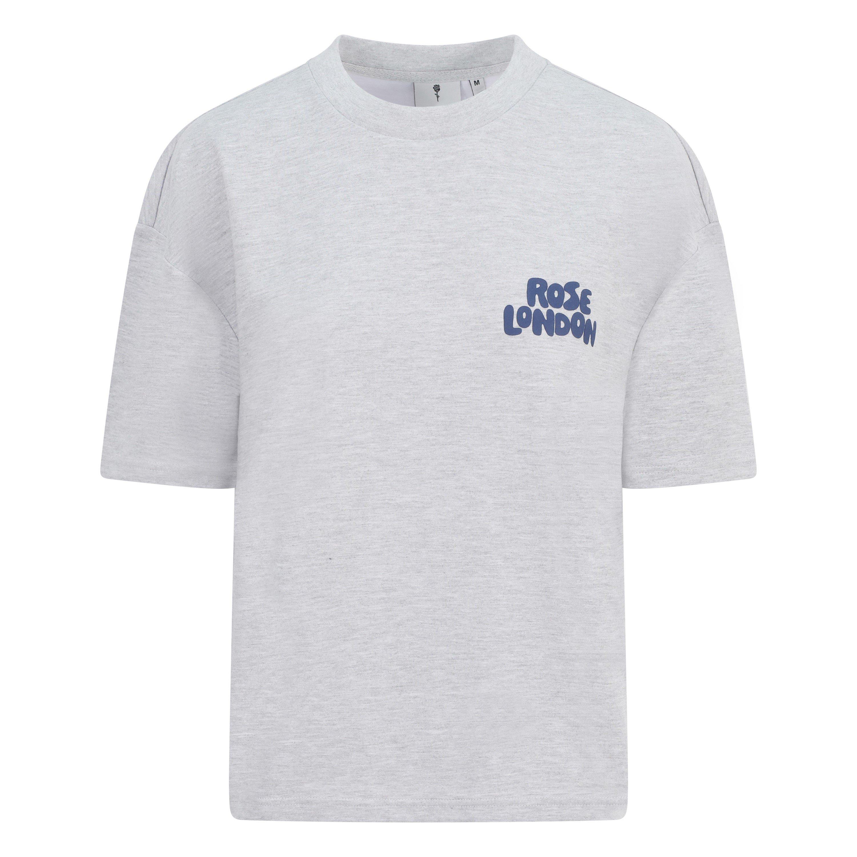 Grey Marl - Rose London - All Love T-shirt Womens - 1