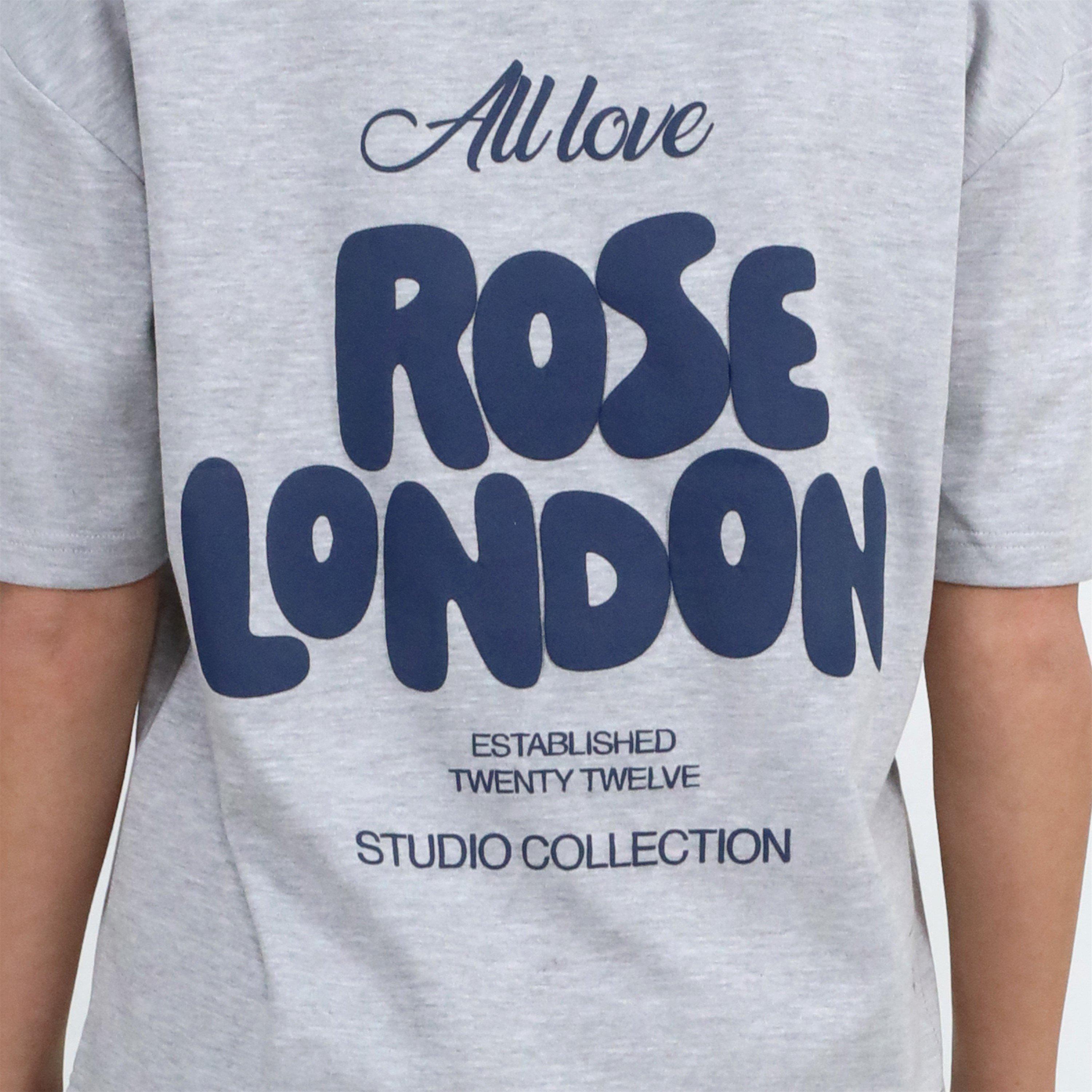 Gris jaspeado - Rose London - London All Love T-shirt - 5