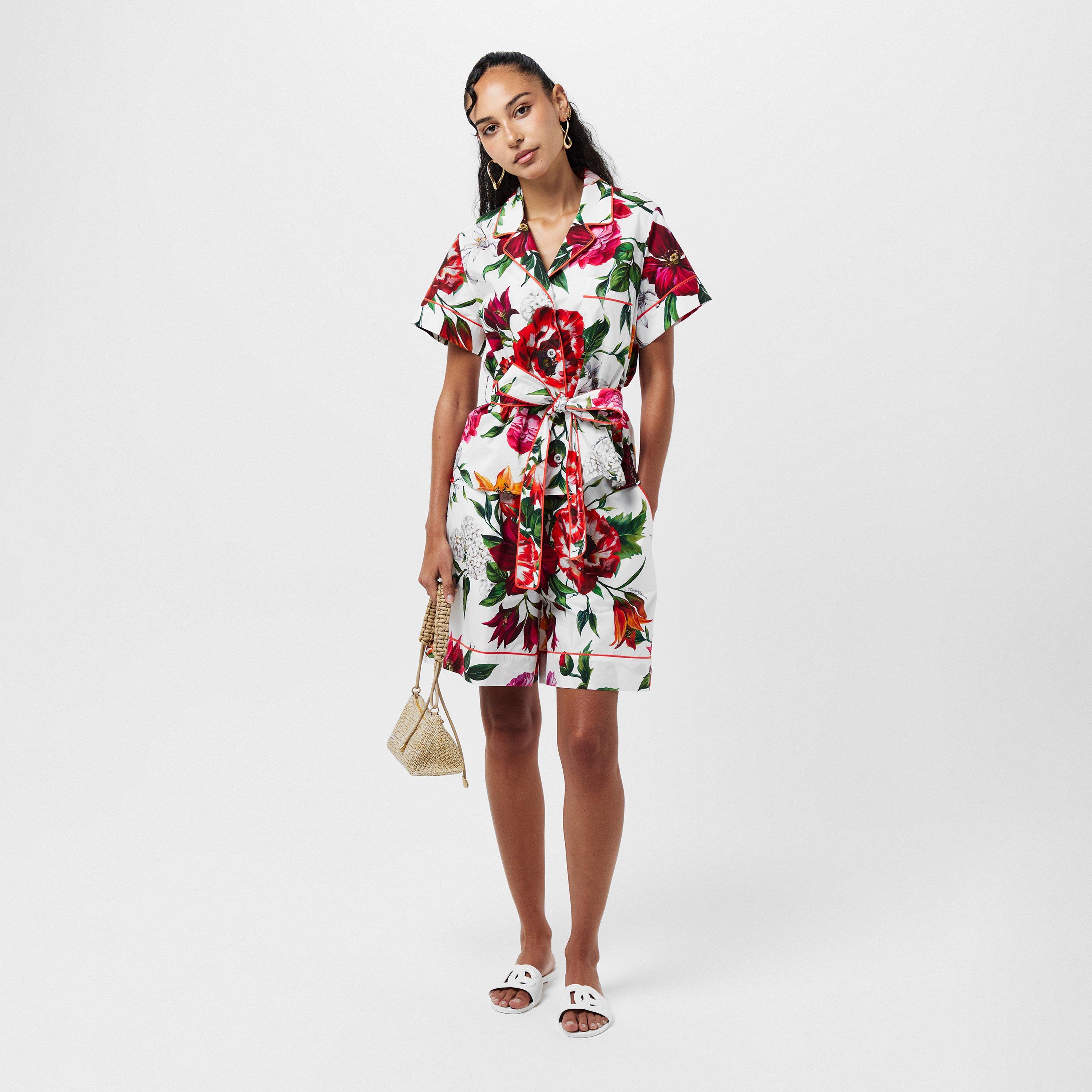 Anemoni - Dolce and Gabbana - Women's Patterned Short Sleeve Shirt - 6