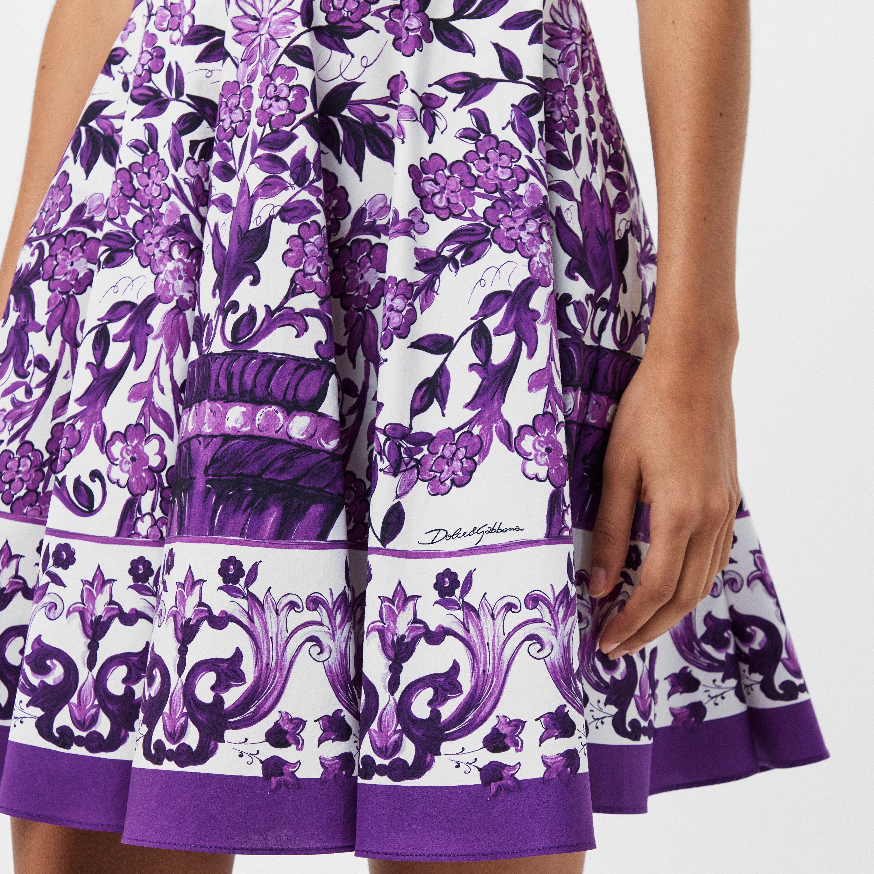 Maiolica Viola - Dolce and Gabbana - Women's Mini Dress - 5