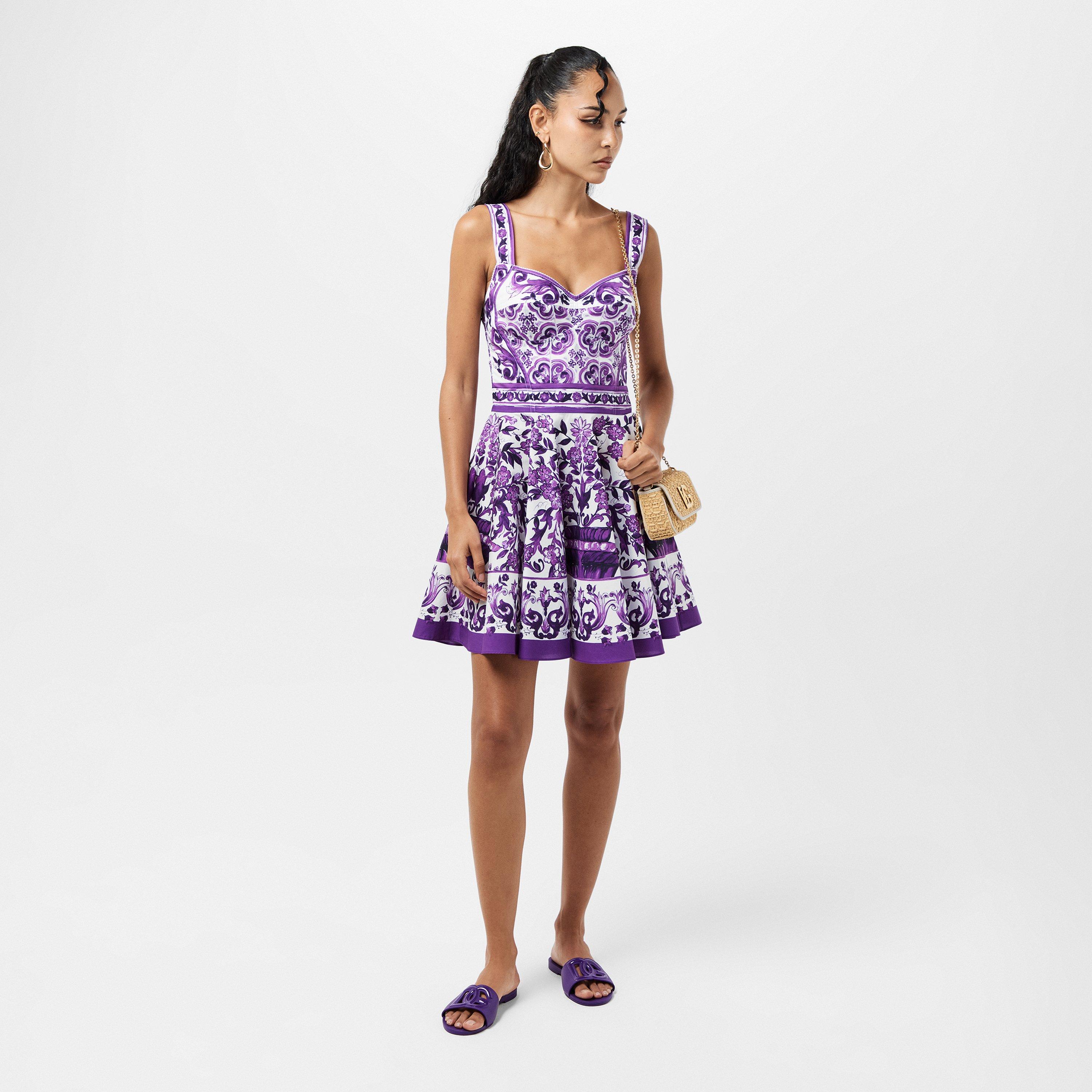 Maiolica Viola - Dolce and Gabbana - Women's Mini Dress - 6