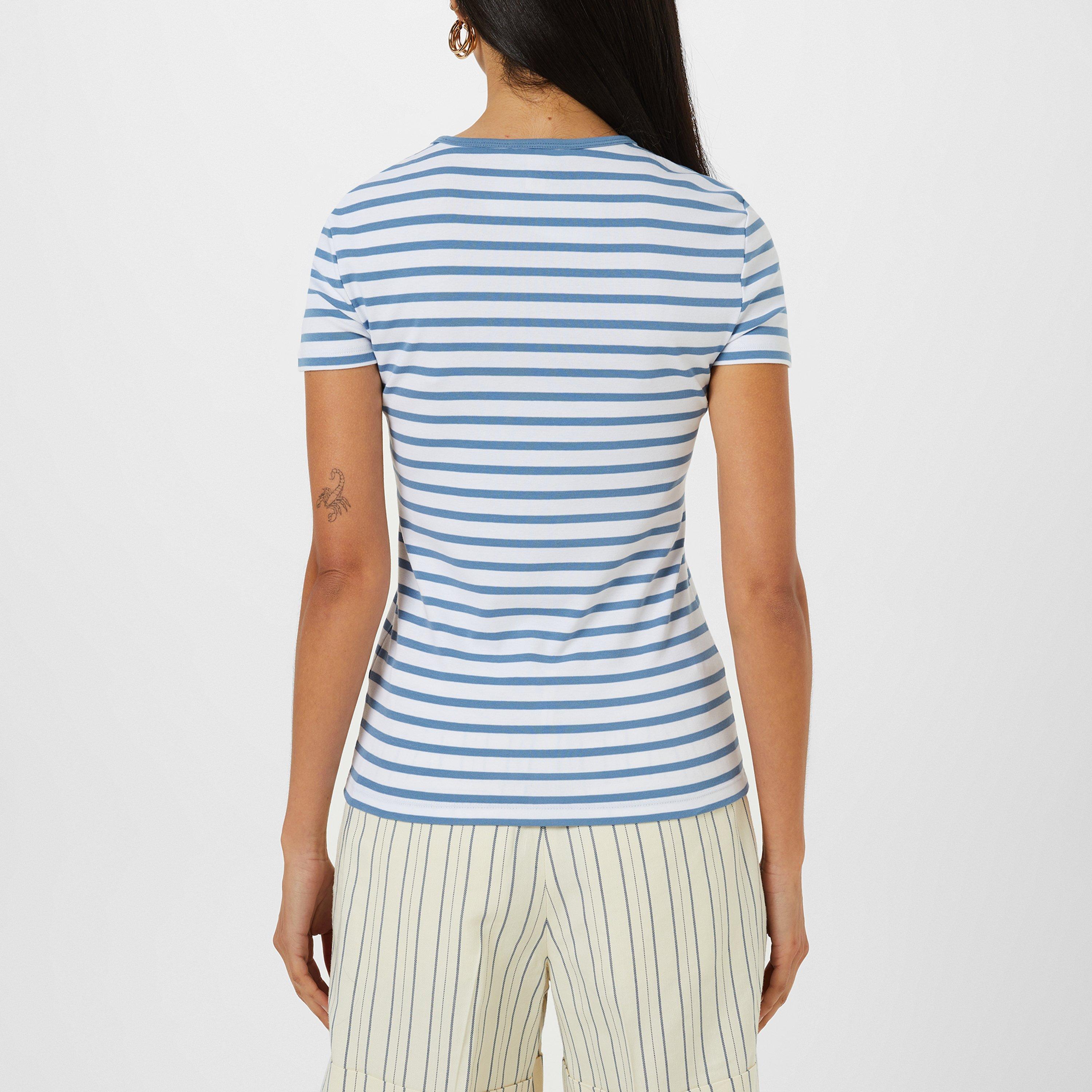 White/Pl Azure - Lauren by Ralph Lauren - Alli Tee - 2