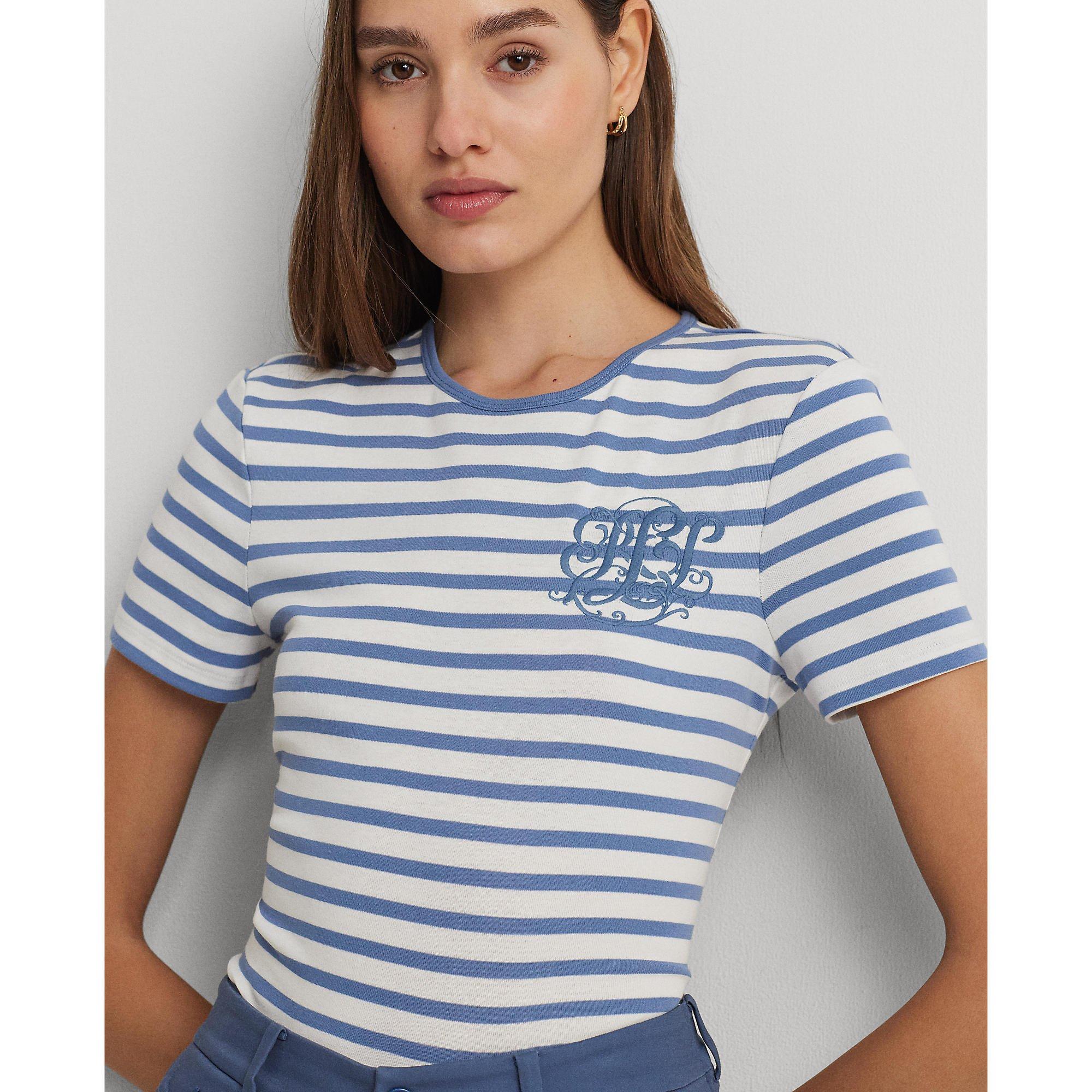 White/Pl Azure - Lauren by Ralph Lauren - Alli Tee - 4