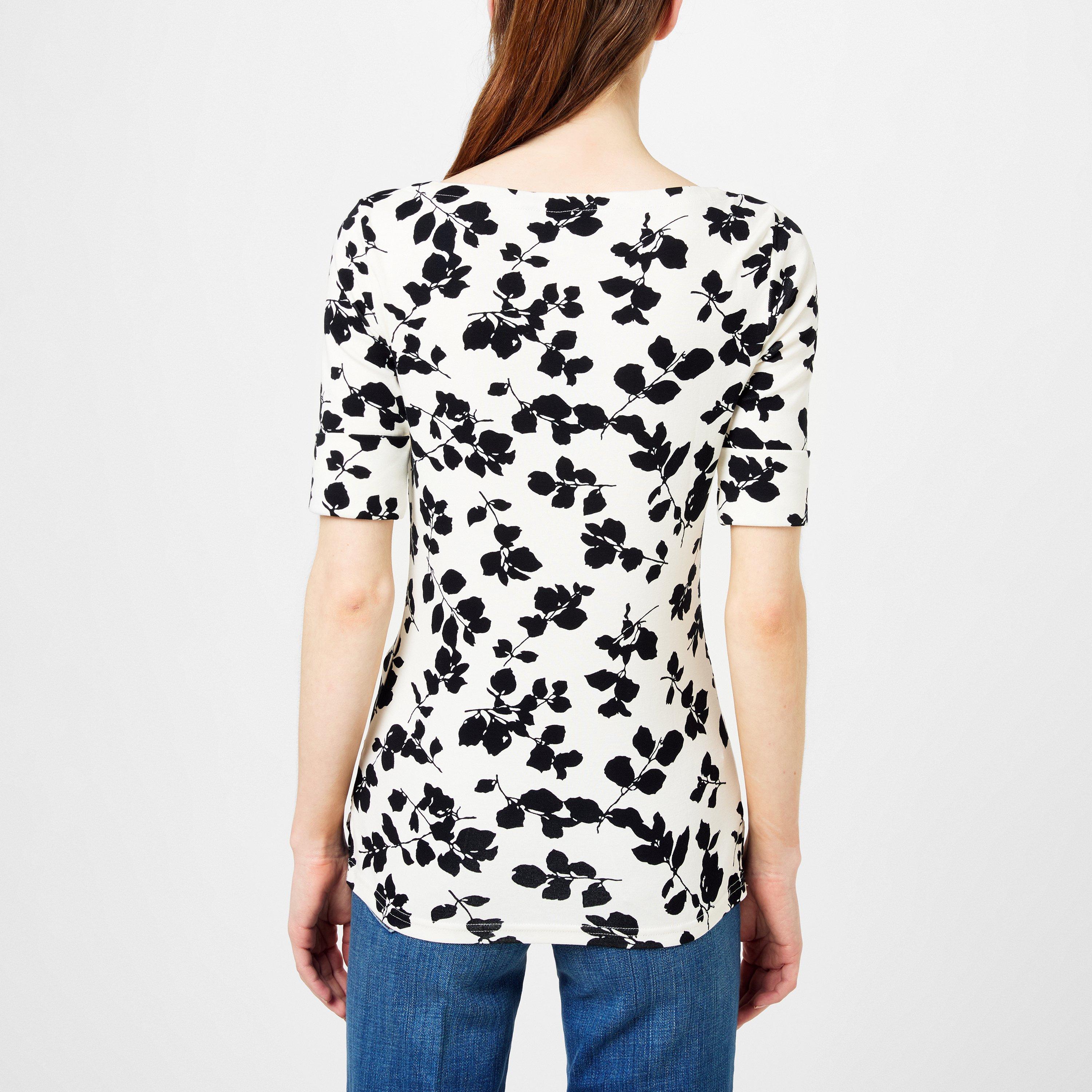 Cream/Black - Lauren by Ralph Lauren - Judy T-Shirt - 2