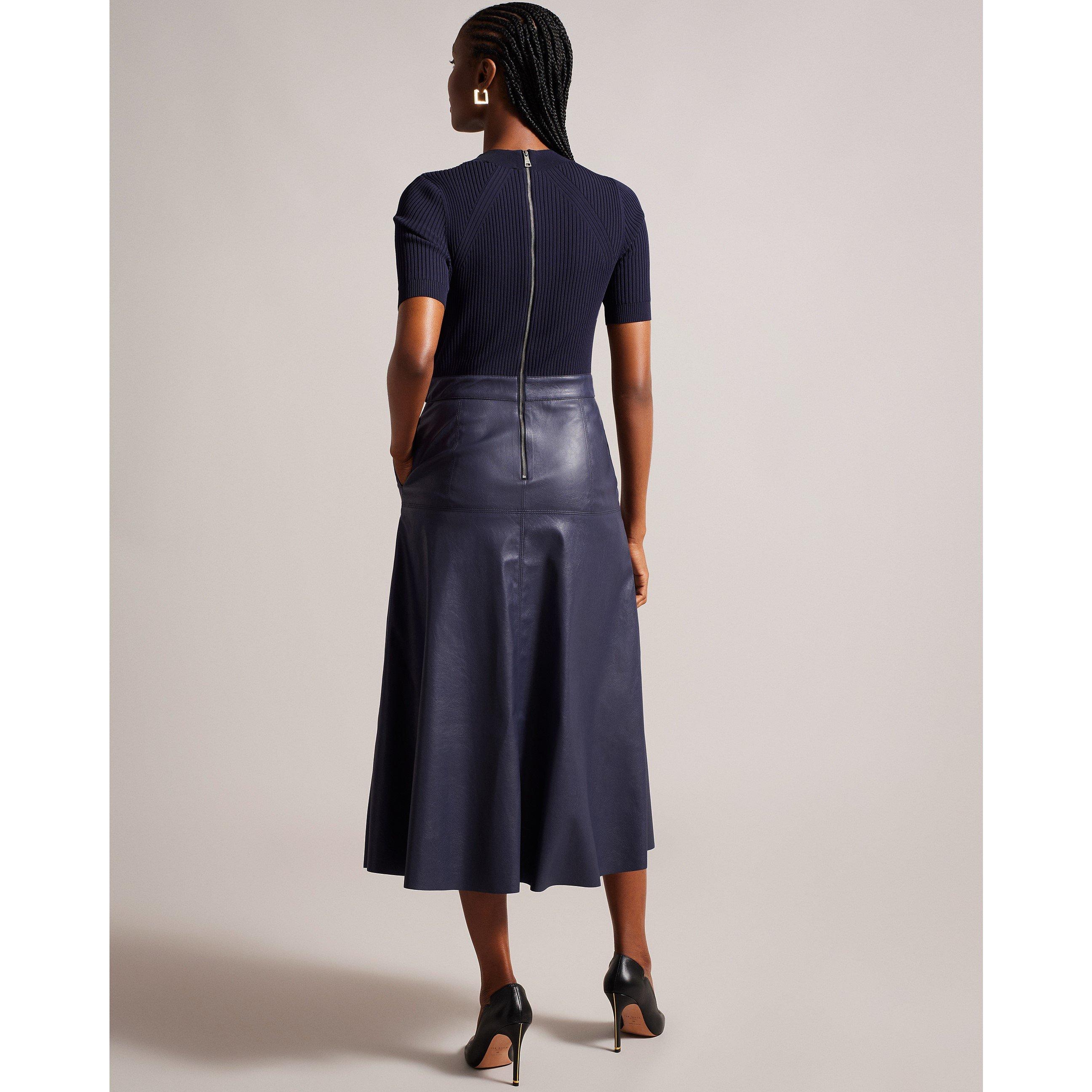 Dk-Blue
Azul-escuro - Ted Baker - Ted Mock midi dress Ld54 - 3