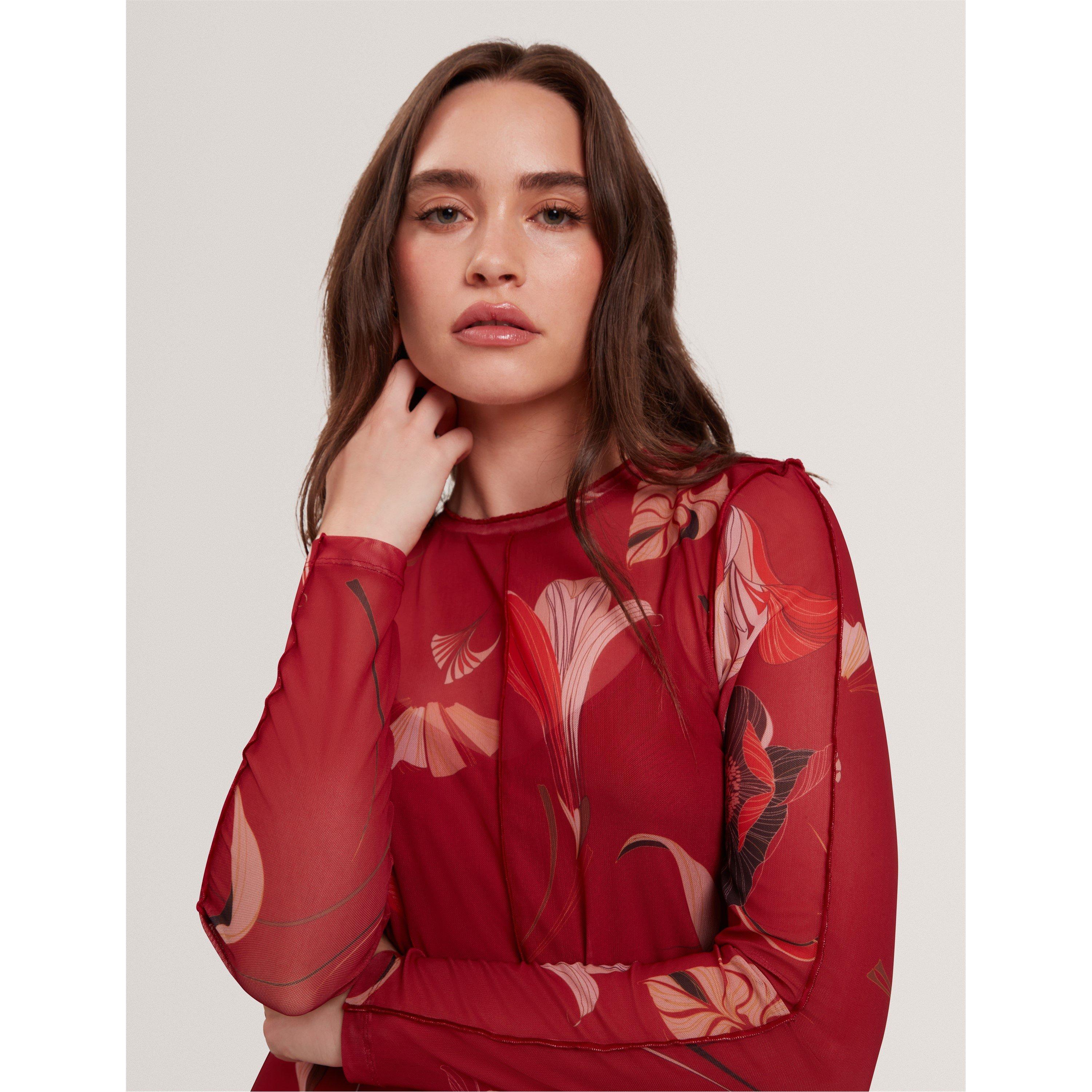 Red - Ted Baker - Women's Print Mini Dress - 5