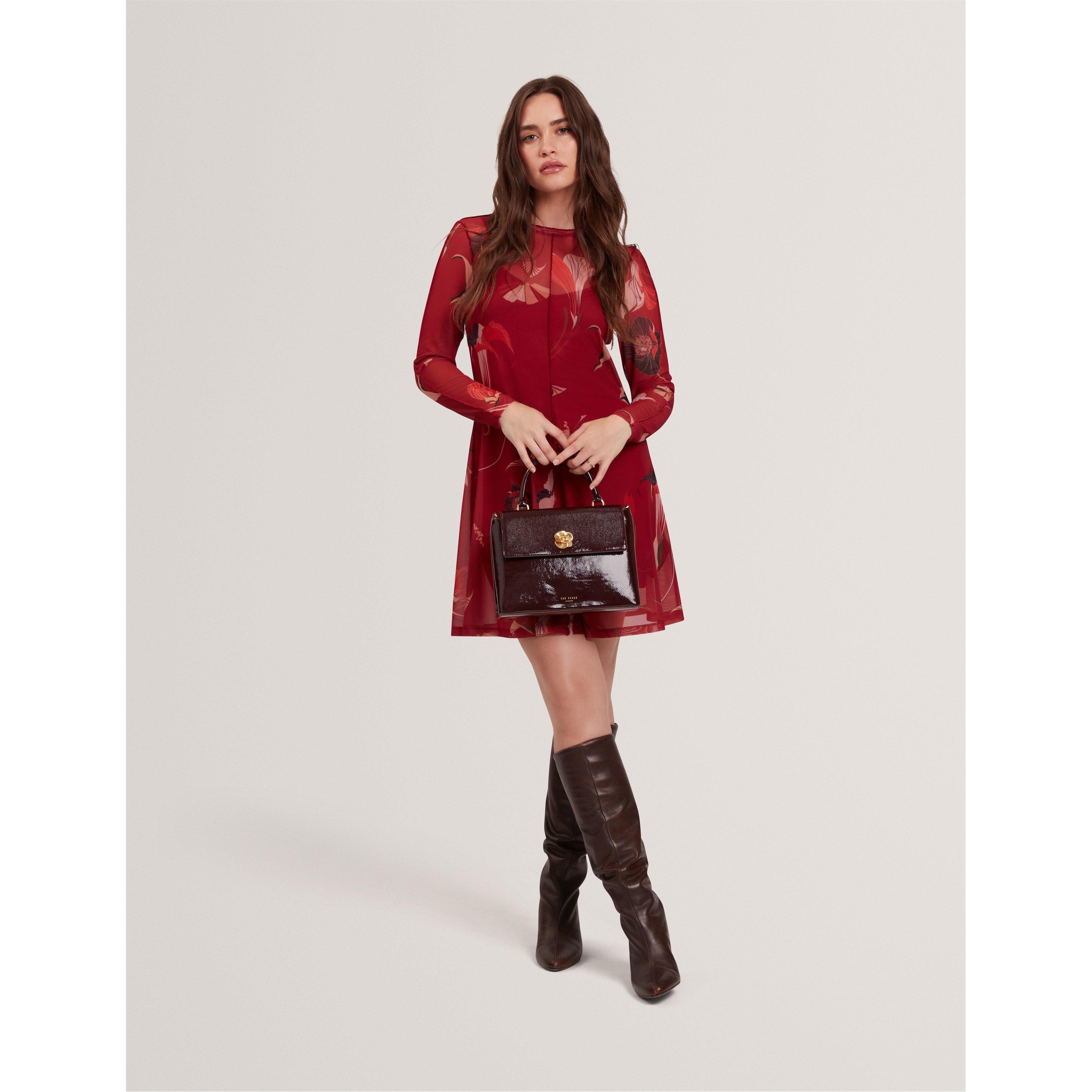 Red - Ted Baker - Women's Print Mini Dress - 6