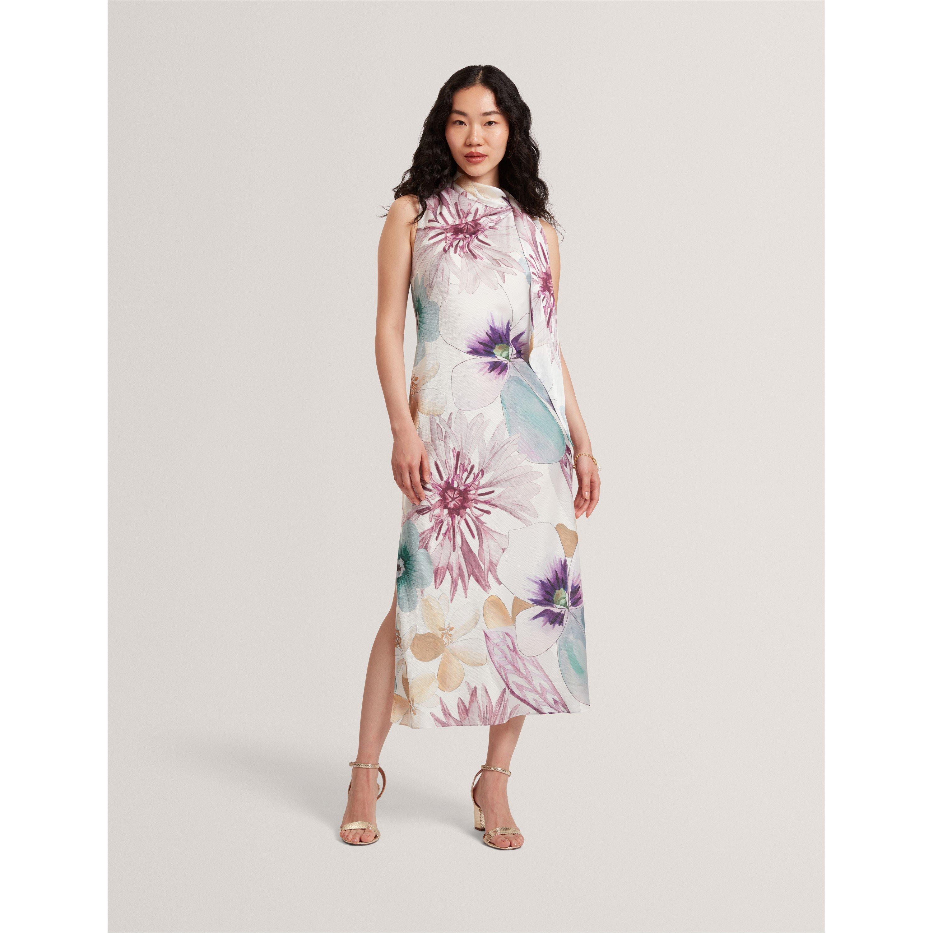 Wit - Ted Baker - Women's Tie Midi Slinky Dress - 2