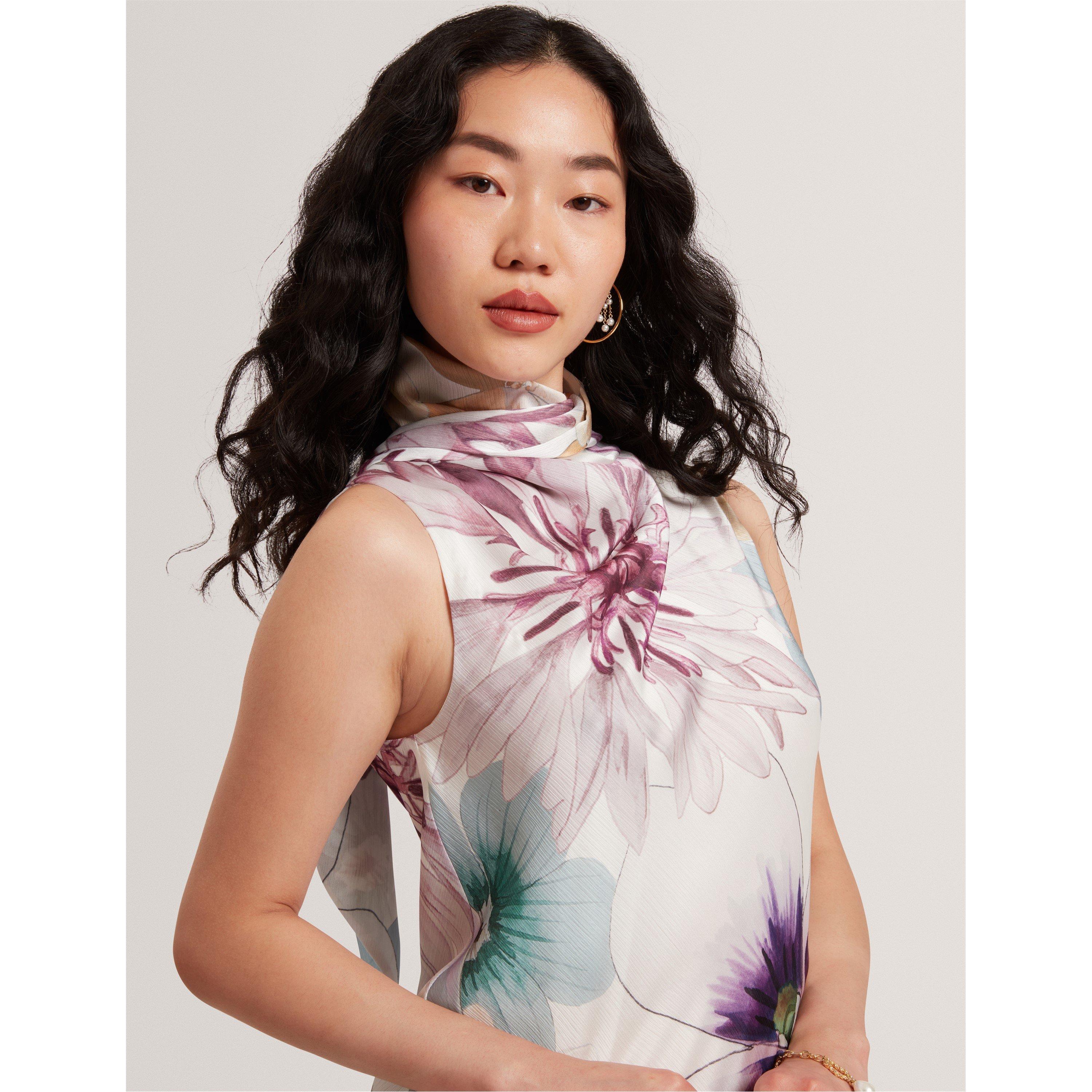 Wit - Ted Baker - Women's Tie Midi Slinky Dress - 4