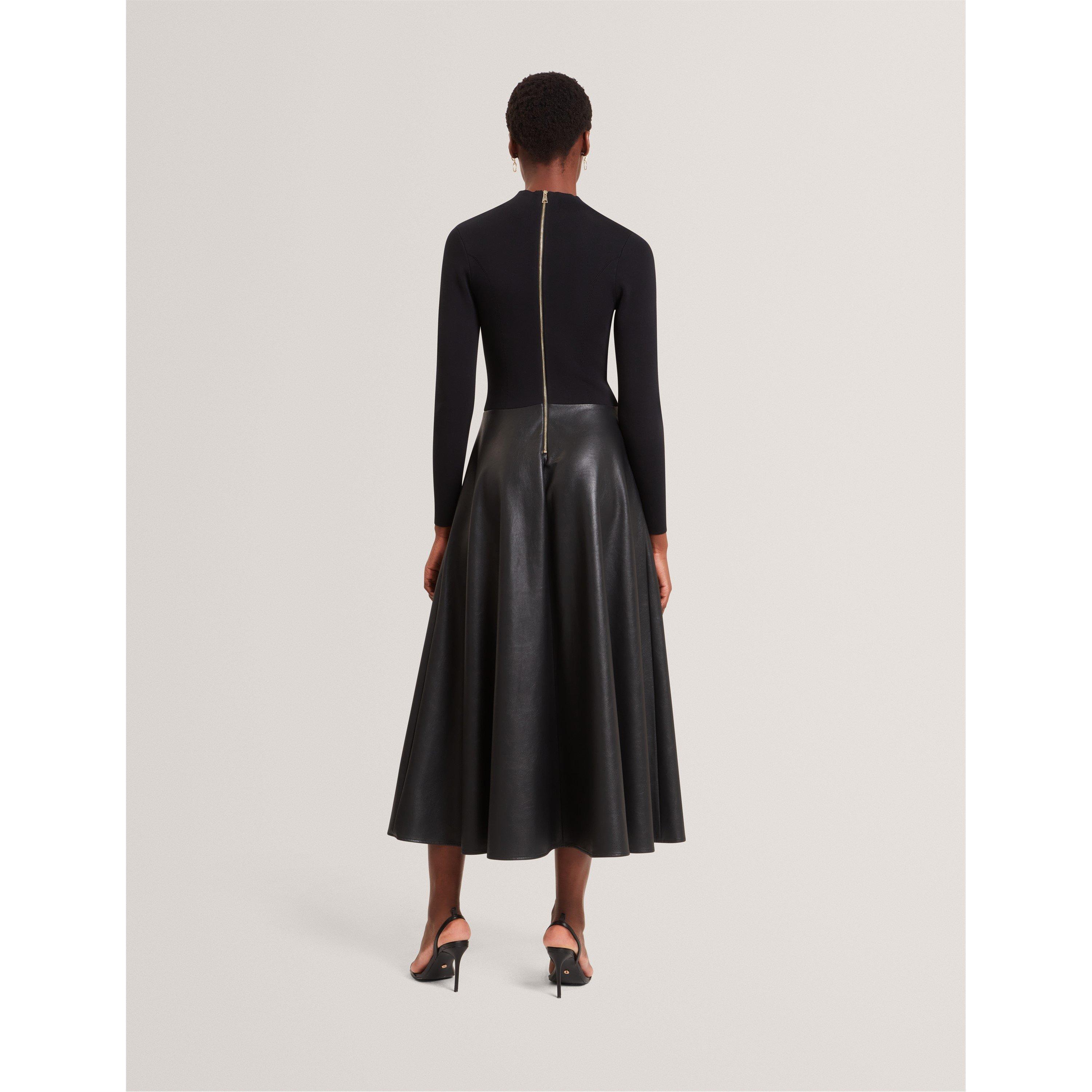 Schwarz - Ted Baker - Women's Faux Midi A-Line Dress - 3