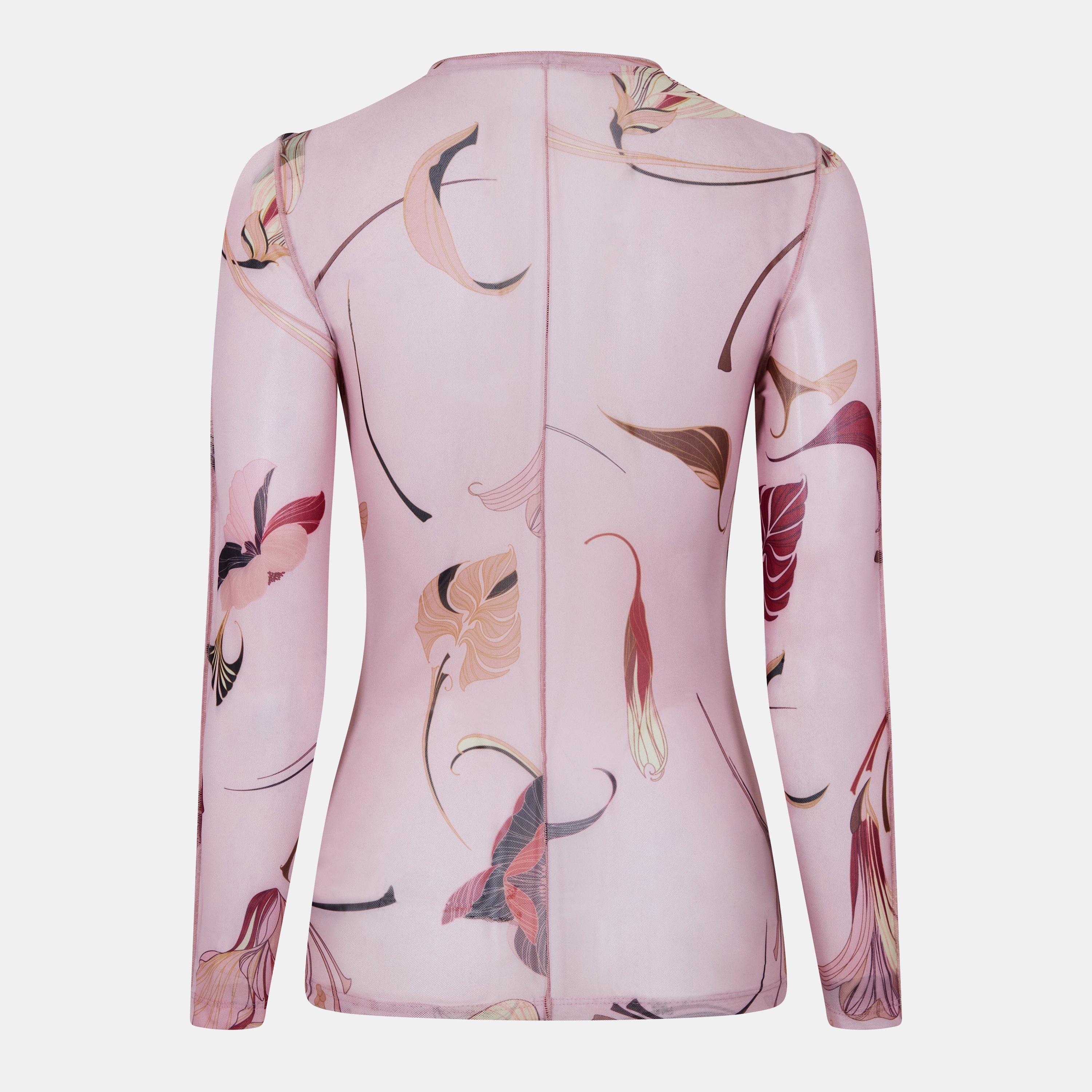 Pink - Ted Baker - Women's Fitted Mesh T-Shirt - 2