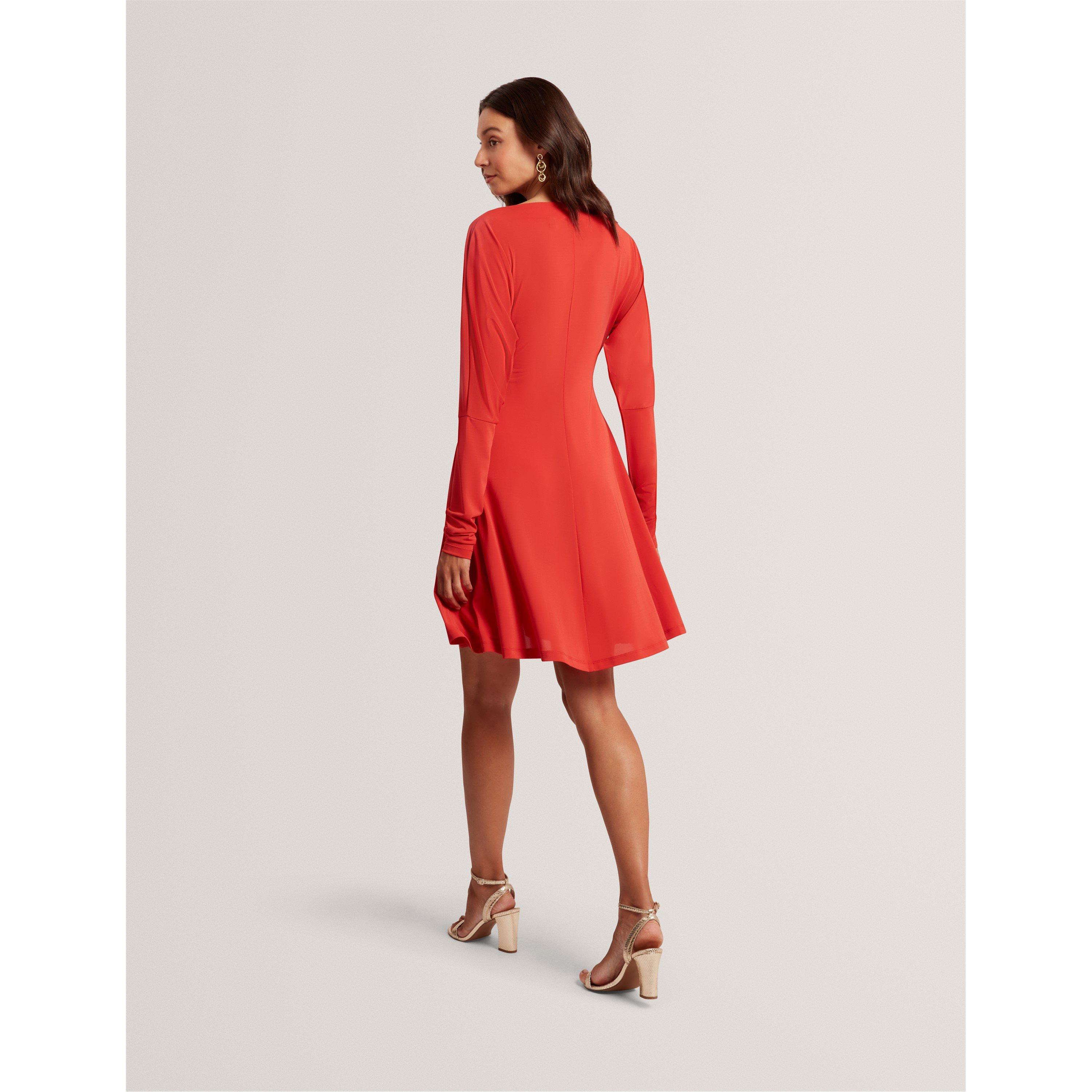 Bur-Orange - Ted Baker - Women's Wrap Mini Dress - 3
