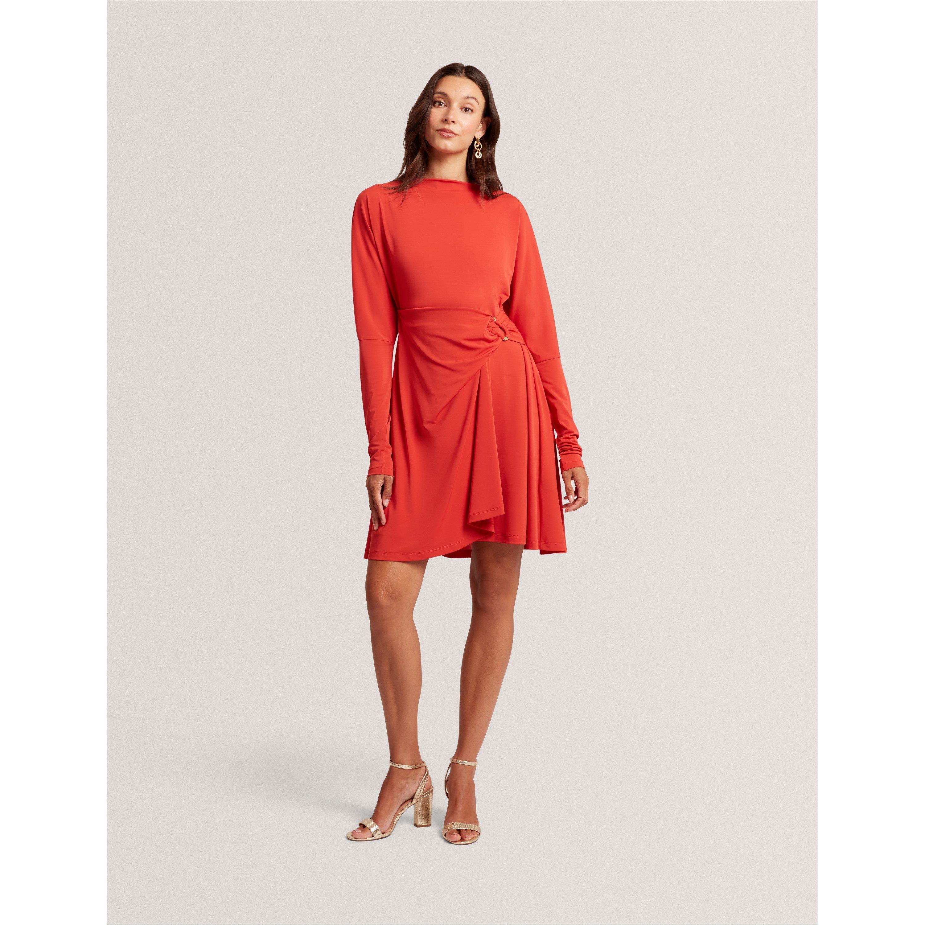 Bur-Orange - Ted Baker - Women's Wrap Mini Dress - 5