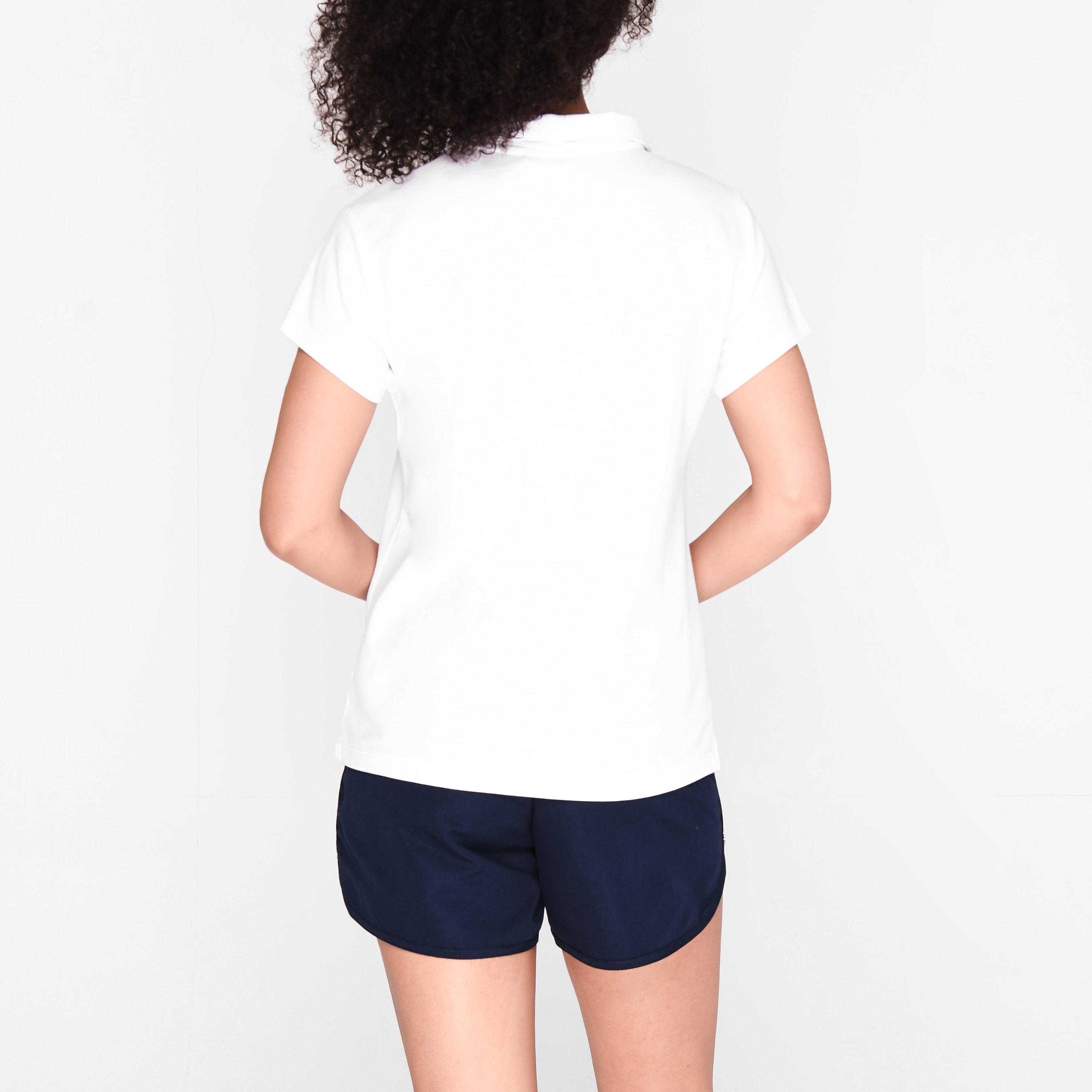 White - LA Gear - Pique Polo Shirt Ladies - 3