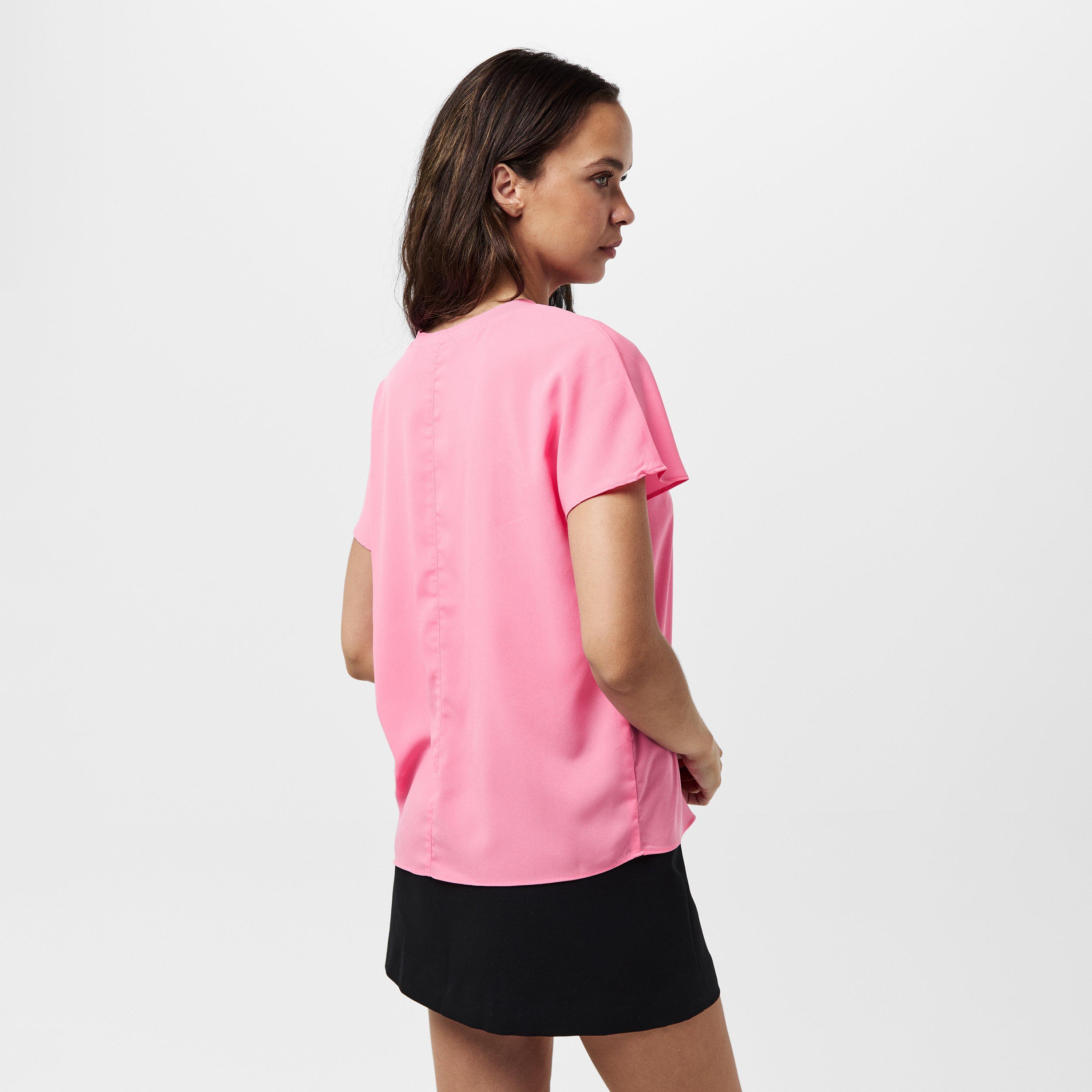 60-Aurora Pink - French Connection - Women's Crepe Crew Neck T-Shirt - 4